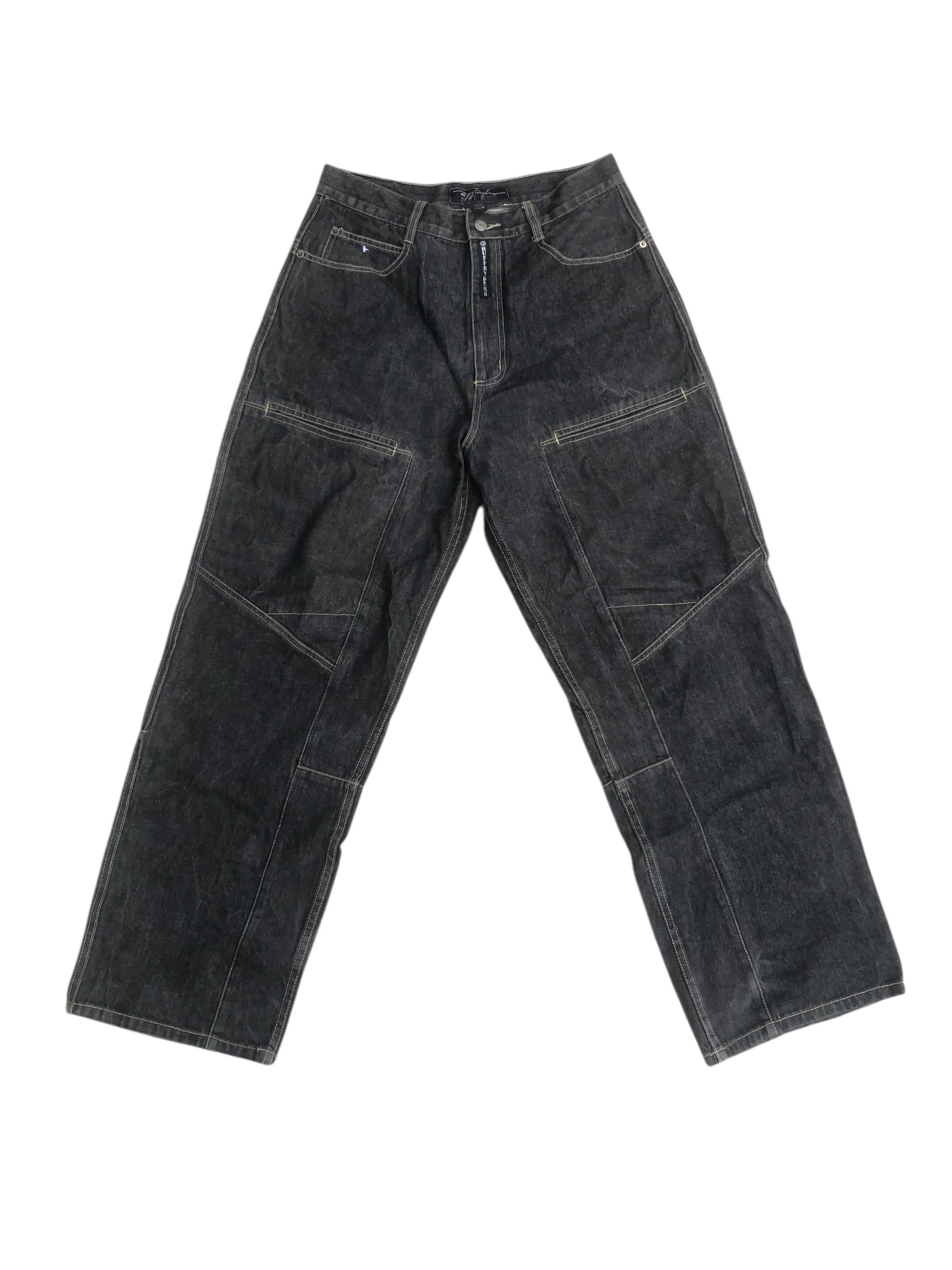 Ruff Ryders 🔥Vtg Y2K RUFF RYDERS Dirty Denim Baggy Jeans Hip Hop Rave Size US 32 / EU 48 - 1 Thumbnail