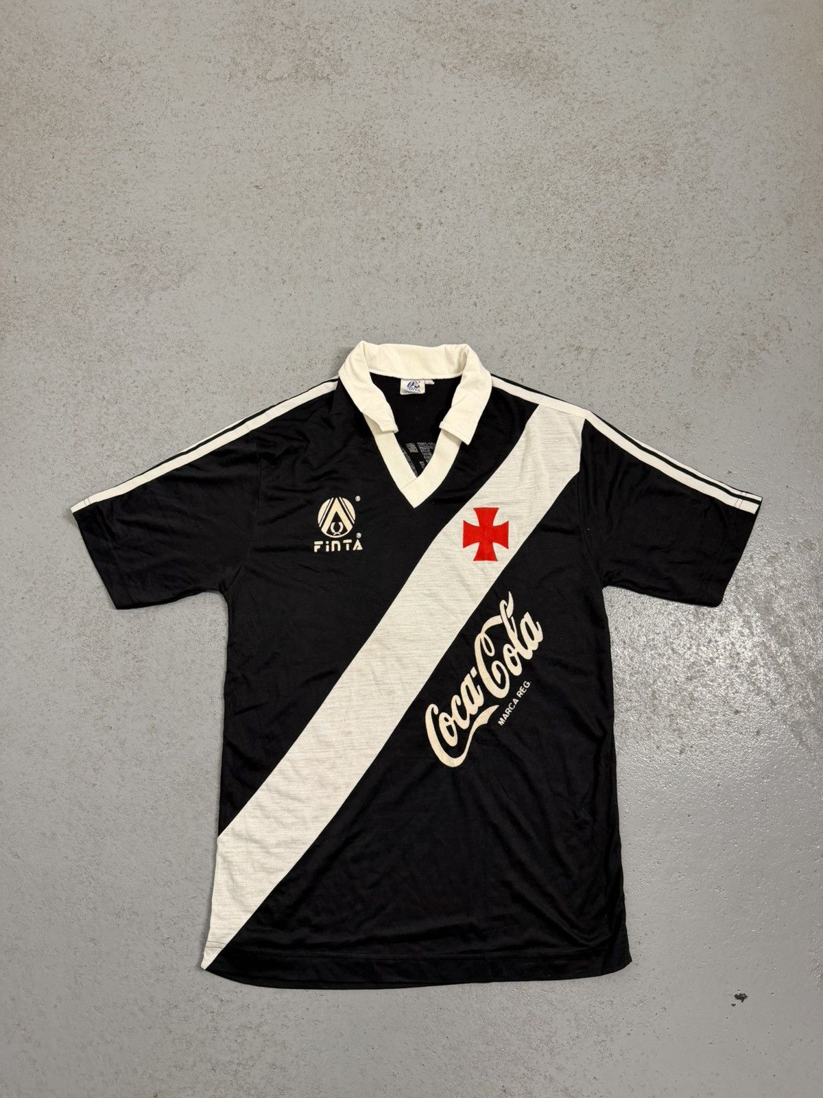 Vintage 1989 Vasco Da Gama Finta 7 Marca Reg CocaCola Jersey