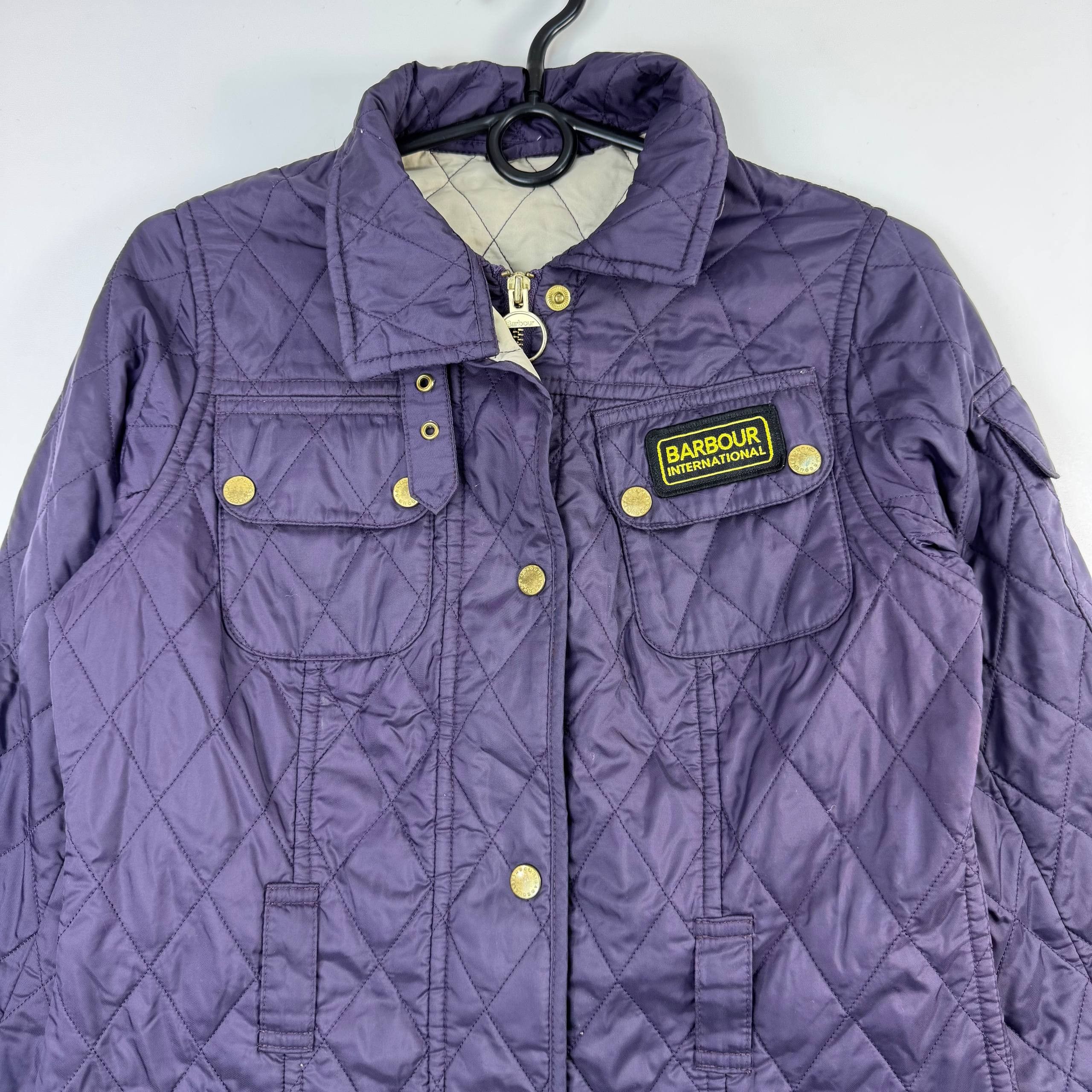 Barbour Barbour International Quilted Jacket Purple Womens Size XS Size XS / US 0-2 / IT 36-38 - 2 Thumbnail