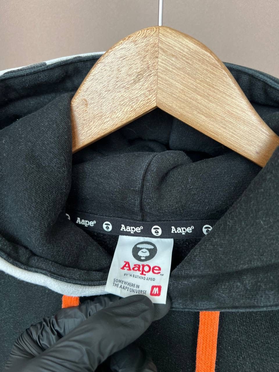 Aape Aape By A Bathing Ape Logo-Print Drawstring Hoodie Size M Size US M / EU 48-50 / 2 - 11 Thumbnail