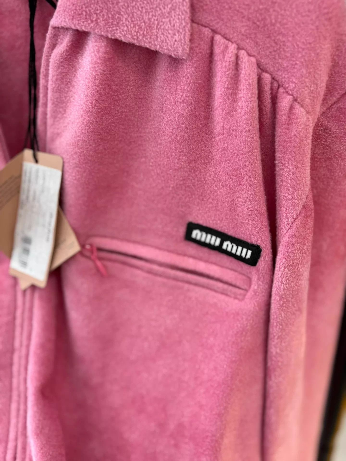 Miu Miu Miu Miu Pink Velvet Shirt-Style Casual Jacket 40 Size S / US 4 / IT 40 - 3 Thumbnail