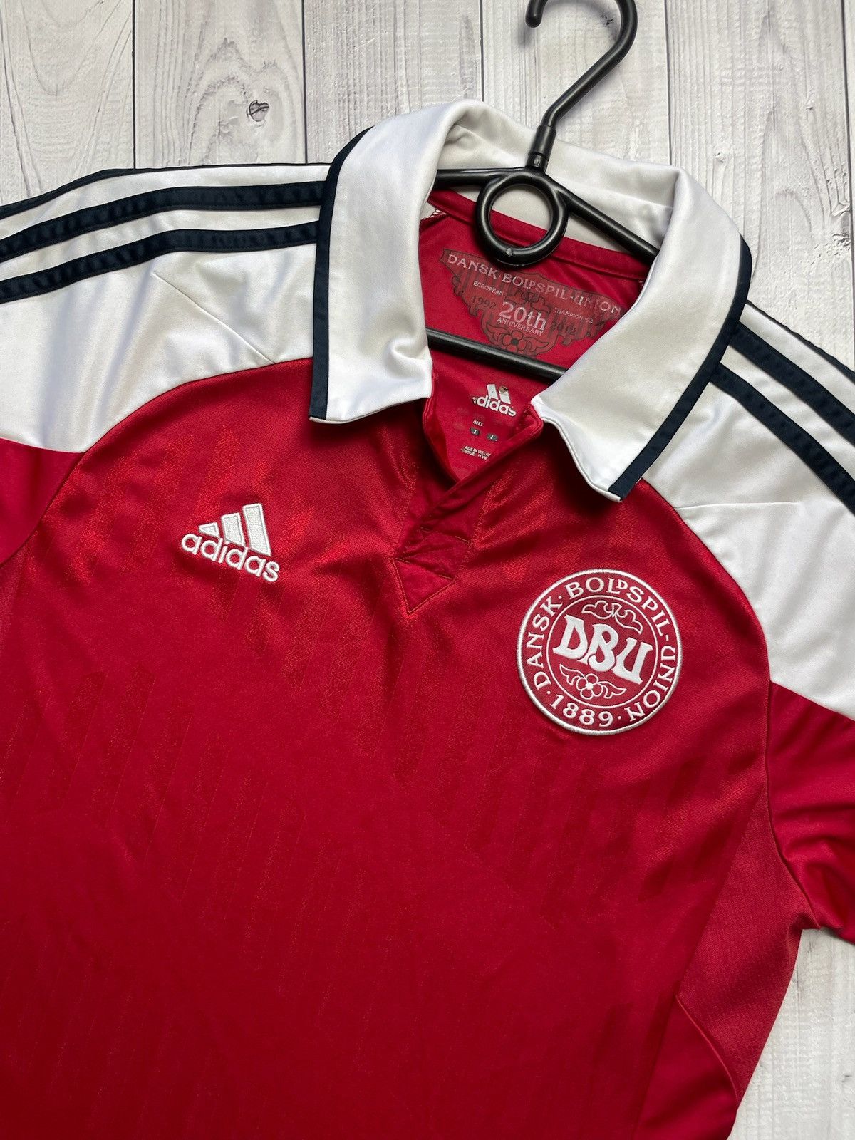 Vintage Adidas Denmark soccer jersey size M Size US M / EU 48-50 / 2 - 2 Thumbnail
