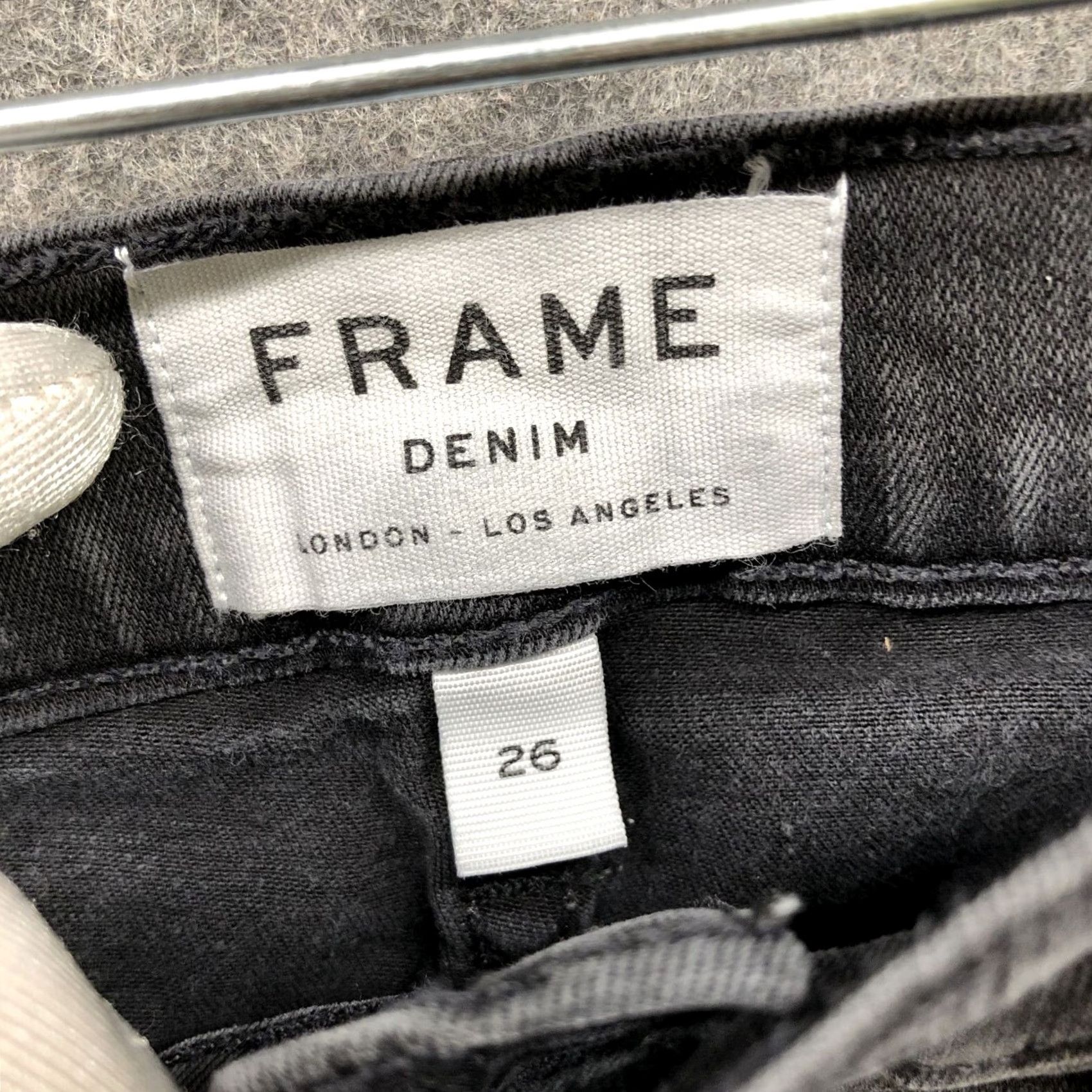 Frame FRAME Le High Raw Hem Ankle Skinny Jeans Black Women 26 Denim Slim Stretch 5-Pocket Capri? Size 26" / US 2 / IT 38 - 5 Thumbnail