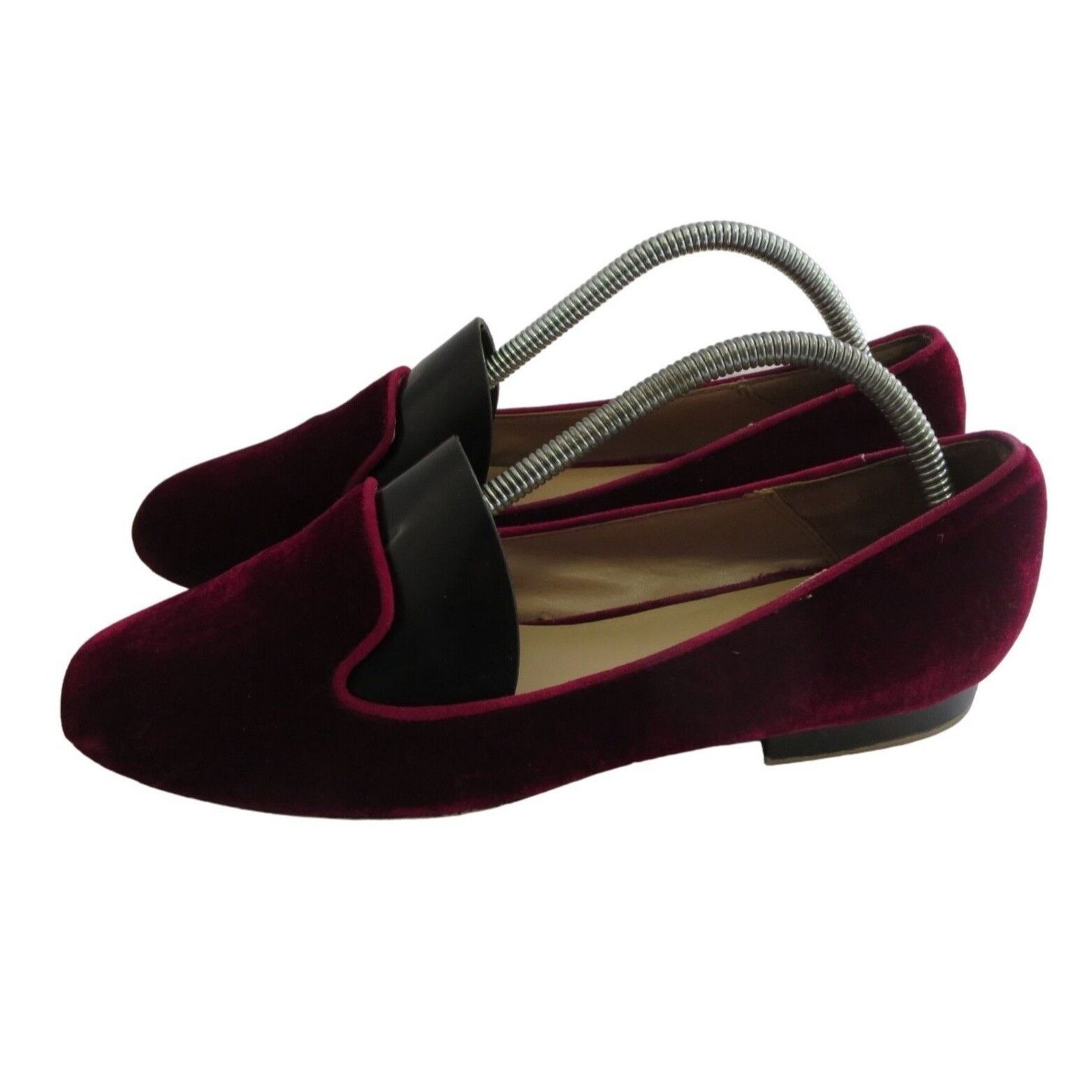 Zara Zara Basic Velvet Loafers Red Purple Burgundy Maroon Womens Grailed