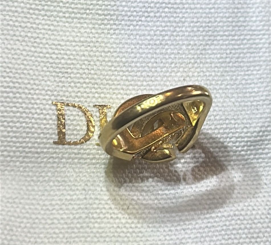 Dior Dior CD LOCK RING Gold-Finish Metal and Silver-Tone Crystal Size ONE SIZE - 6 Thumbnail