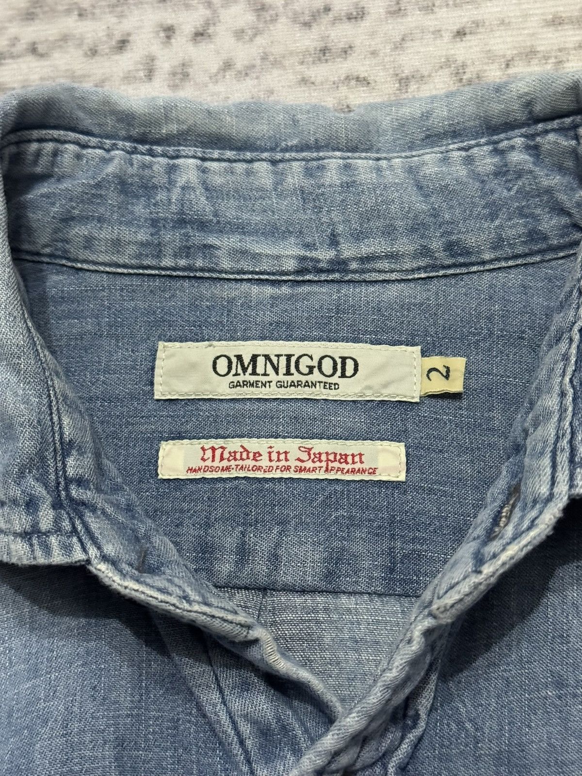 OMNIGOD OMNIGOD Japanese Brand Denim Shirt Size US S / EU 44-46 / 1 - 4 Thumbnail