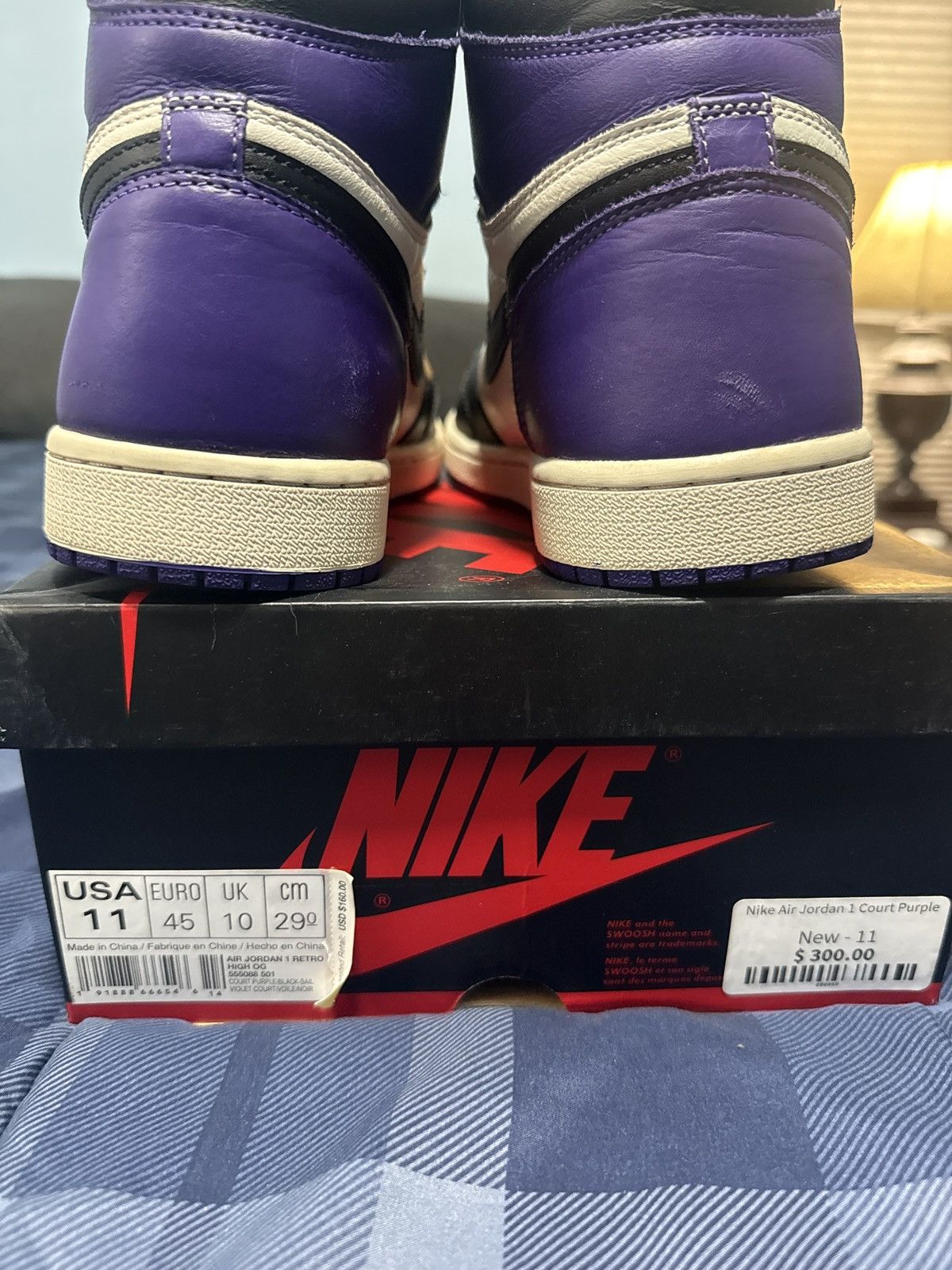 Jordan Brand Jordan 1 Court Purple Size US 11 / EU 44 - 4 Thumbnail