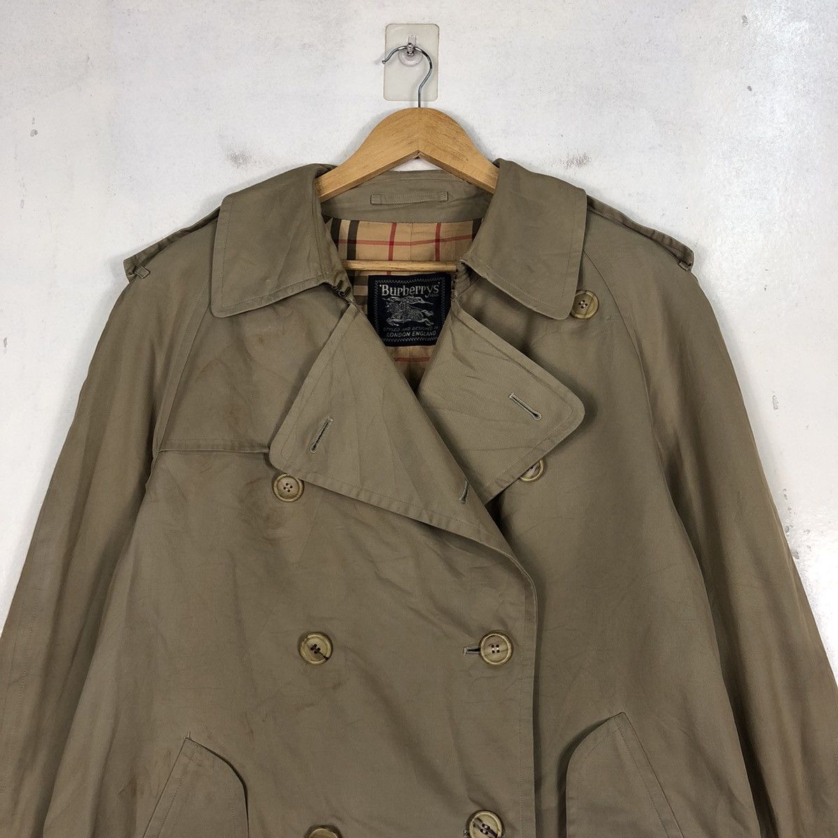Burberry Vintage Burberrys trench coat Jacket Size US M / EU 48-50 / 2 - 2 Thumbnail