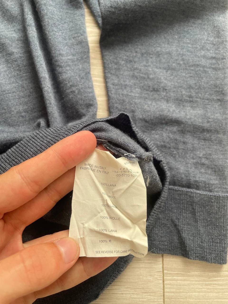 Helmut Lang × Japanese Brand × Vintage Vintage Helmut Lang V- Neck Wool Sweater Y2K Size US XL / EU 56 / 4 - 4 Thumbnail
