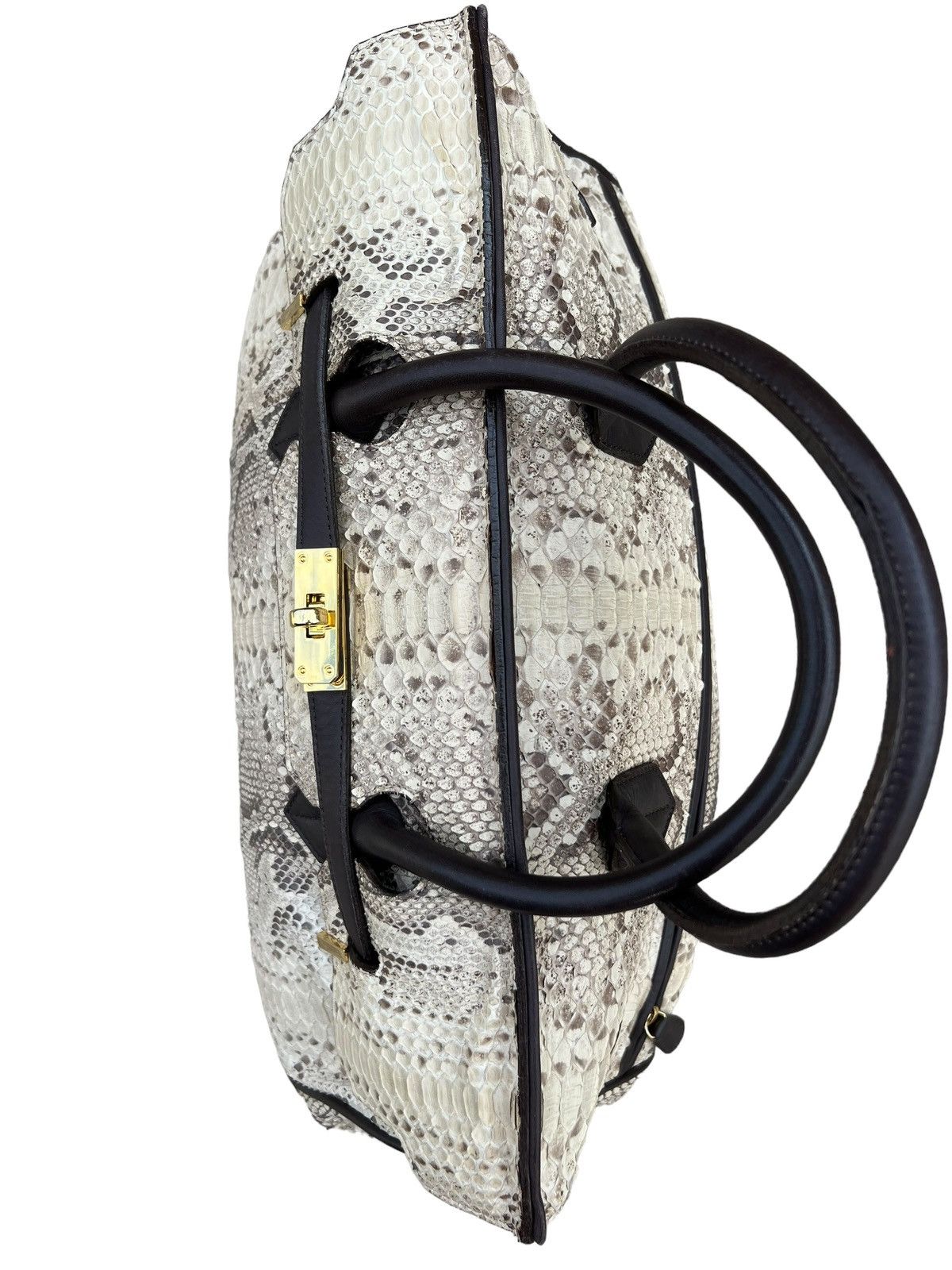 Leather Vin Don Japan Snake Skin Leather Birkin Bag Size ONE SIZE - 17 Thumbnail
