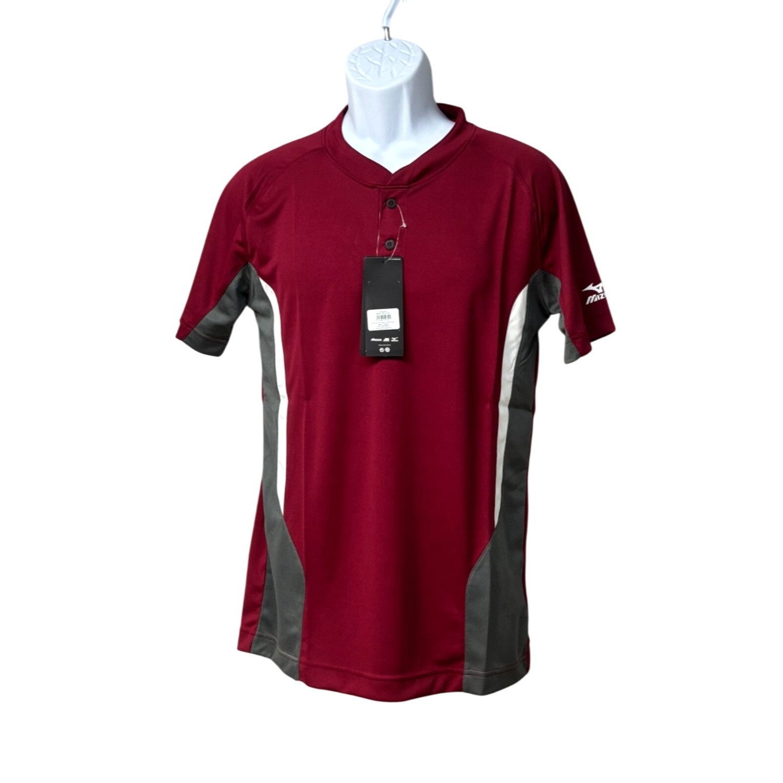 Mizuno Mizuno Men’s Elite 2-Button Baseball Jersey 350527, Cardina Size US XS / EU 42 / 0 - 1 Thumbnail
