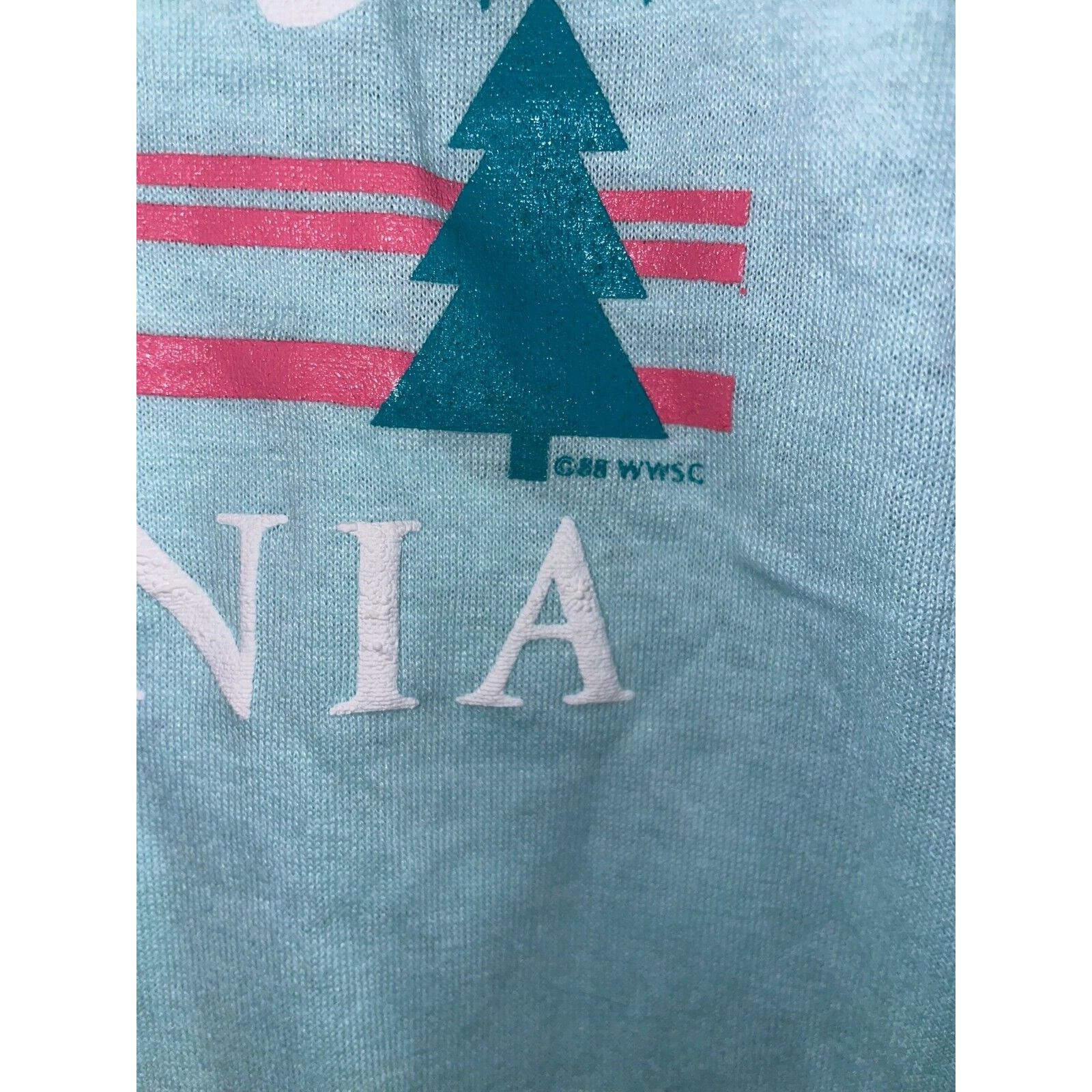 Jerzees 1980s Vintage Pennsylvania Shirt Teddy bear Blue Tee VTG M Size US S / EU 44-46 / 1 - 6 Thumbnail