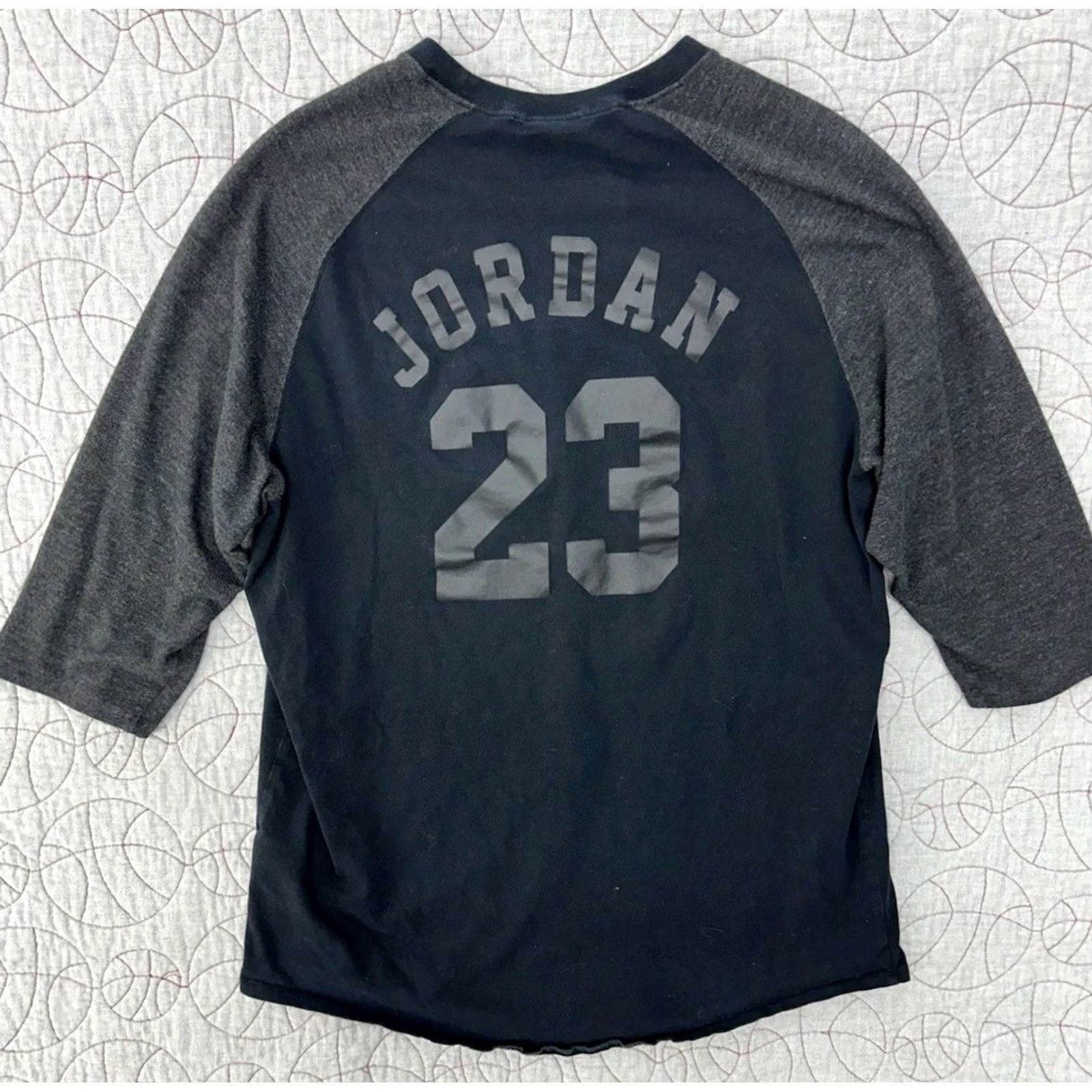 Jordan Brand Jordan Tee Mens XL Black Air Raglan Sleeve Baseball Men Size US XL / EU 56 / 4 - 2 Thumbnail
