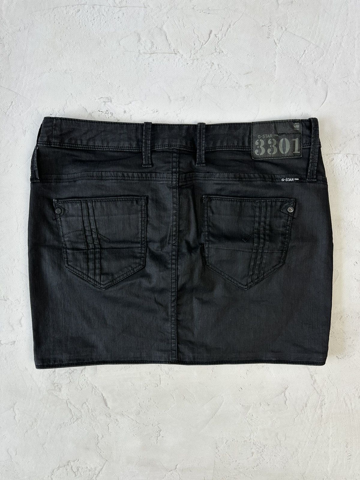 G-Star × Vintage Vintage G-Star Elect Mini Black Skirt Size 29" - 5 Thumbnail