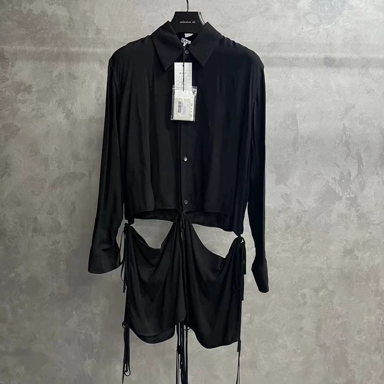 Loewe Loewe Black Deconstructed Cutout Shirt Size US L / EU 52-54 / 3 - 1 Thumbnail