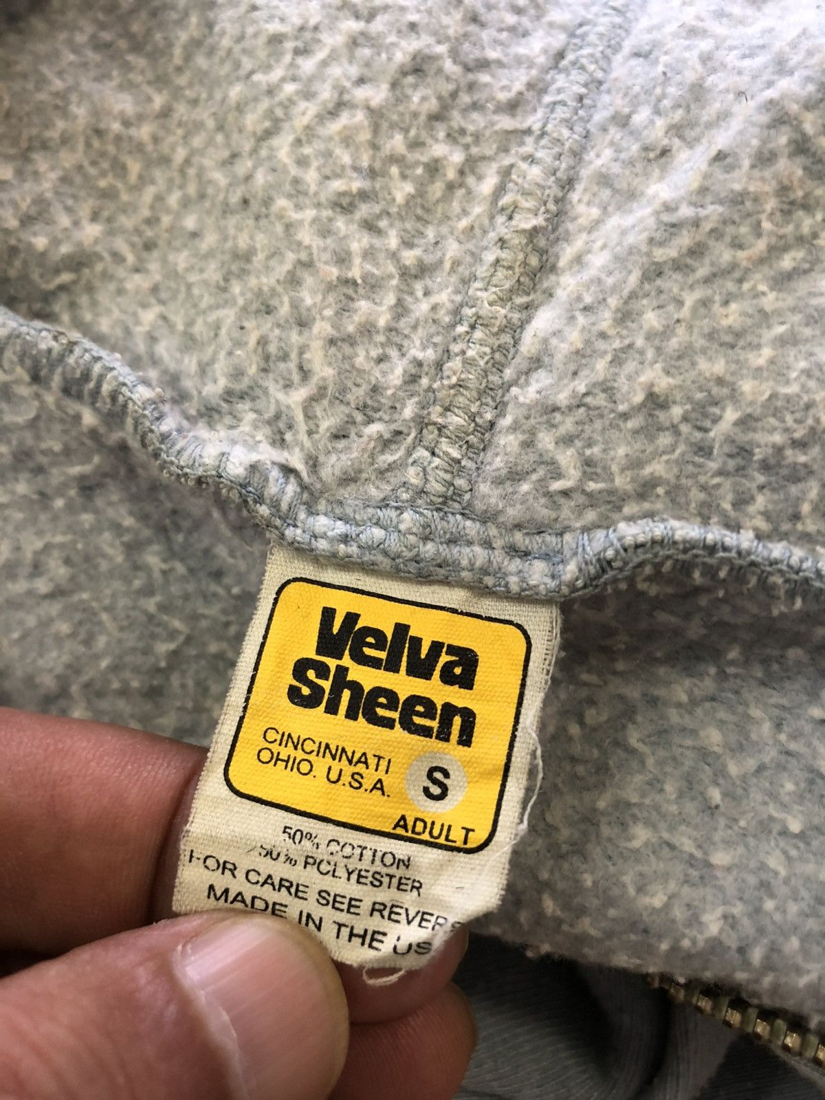 Velva Sheen × Vintage Vintage 70’s Velva sheen talon zip plain hoodie Size US S / EU 44-46 / 1 - 4 Thumbnail