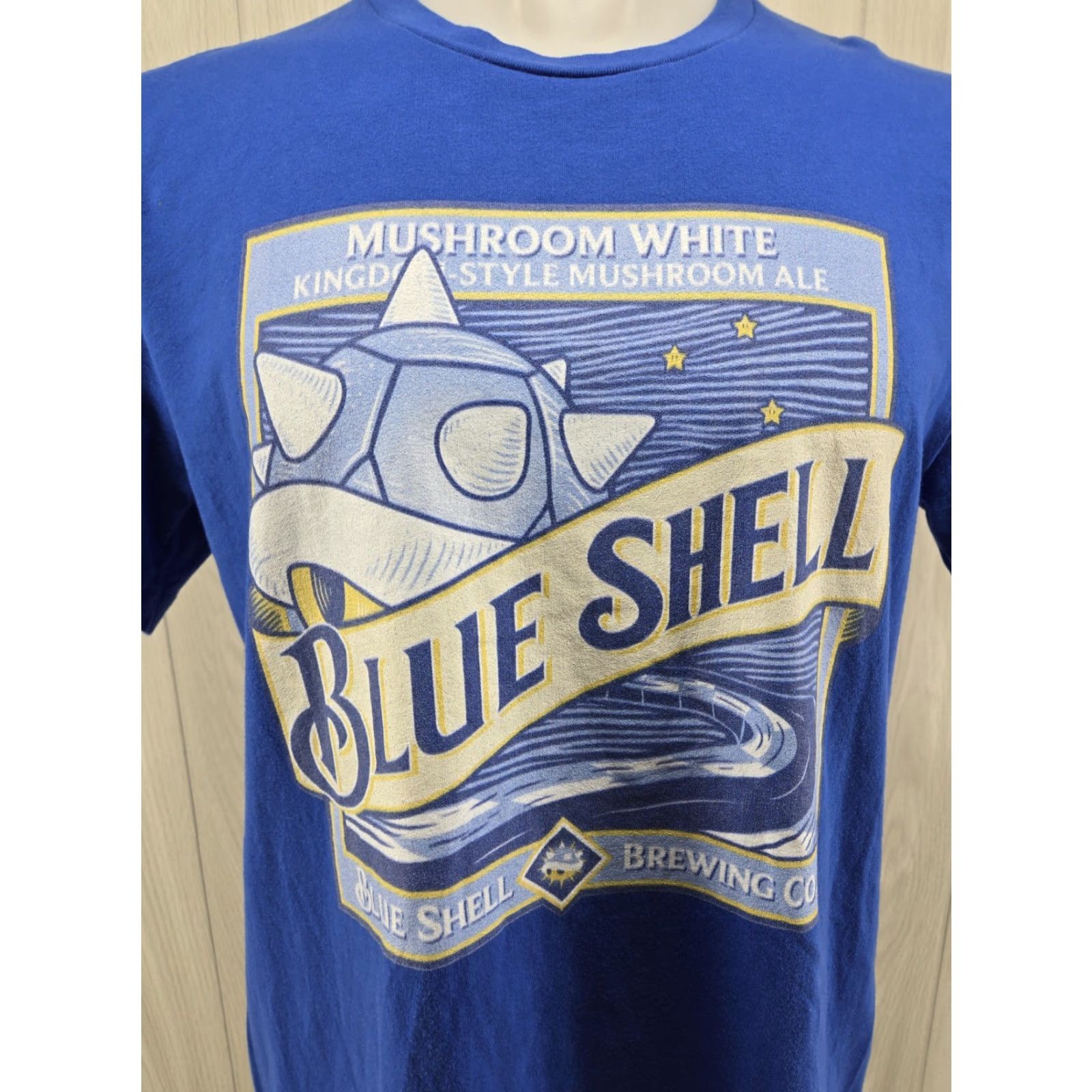 Vintage VINTAGE Blue Shell Brewing Co Shirt L Mens Short Sleeve T-Shirt Blue Size US L / EU 52-54 / 3 - 4 Thumbnail