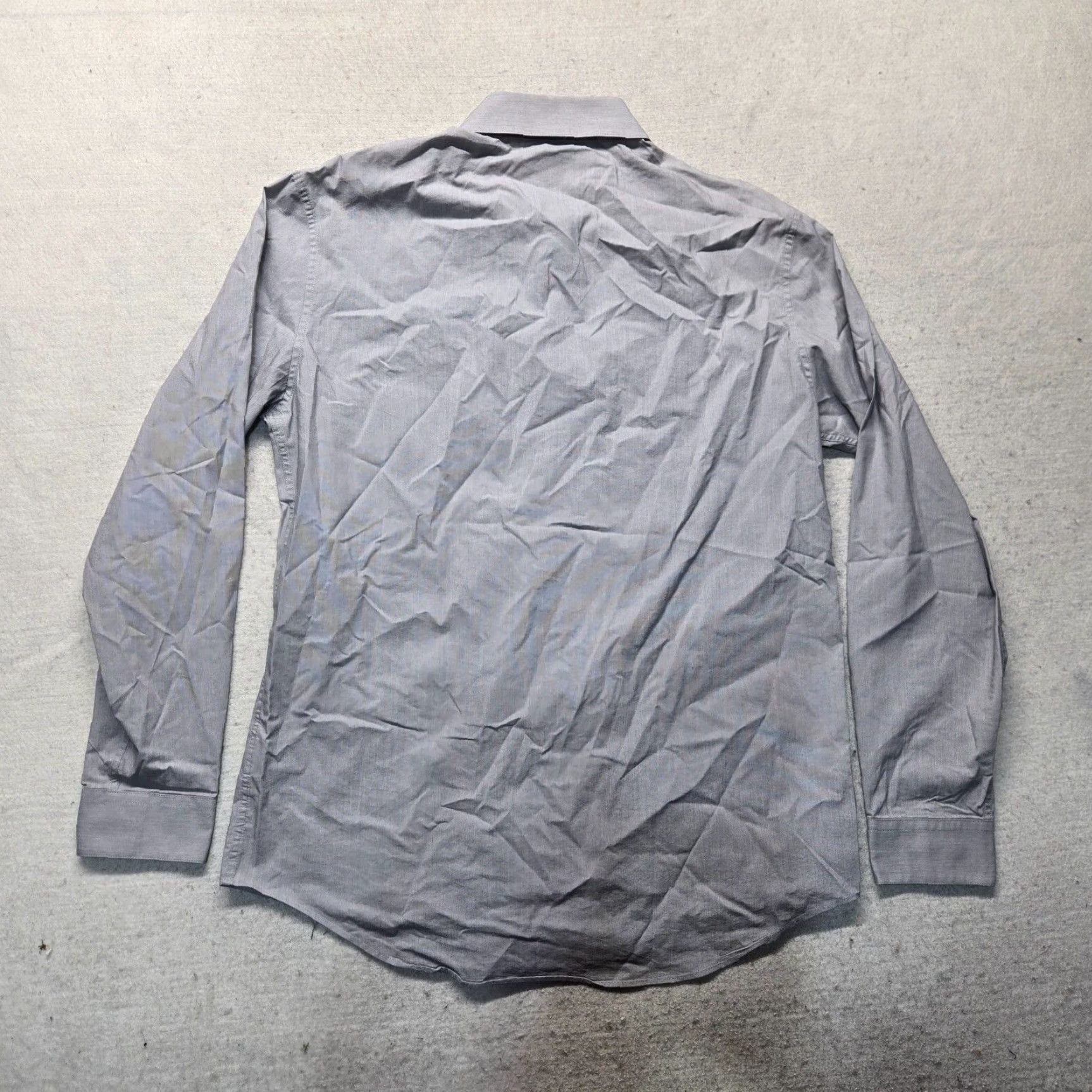 Kenneth Cole Kenneth Cole Reaction Slim Fit Gray Dress Shirt Adult Men's 16.5 34-35 Wrinkle Resistant Breathable Casual Classic Size US L / EU 52-54 / 3 - 7 Thumbnail