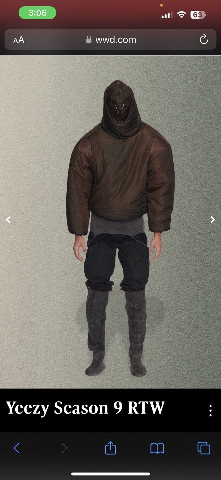 Kanye West Yeezy Season 9 Unreleased Mask Visor Balaclava
