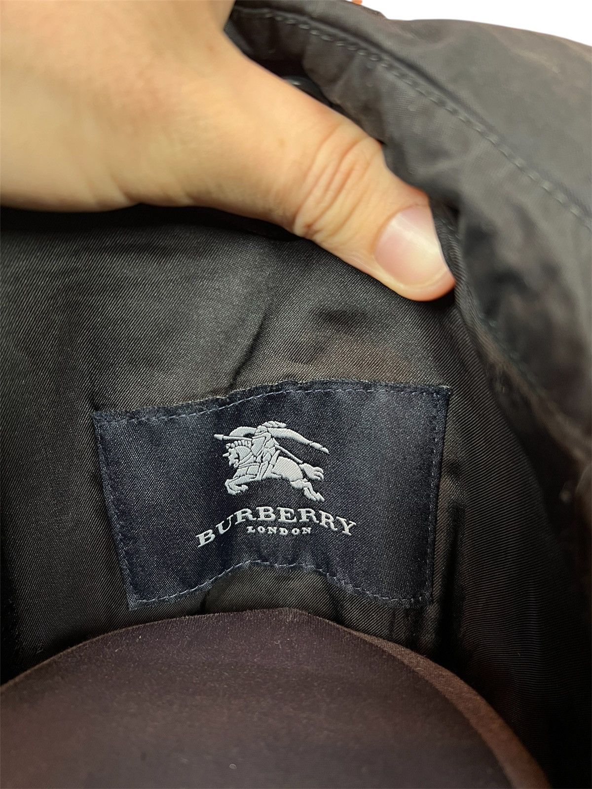 Burberry × Designer × Vintage Burberry London trench coat jacket cotton black vintage rare Size L / US 10 / IT 46 - 6 Thumbnail