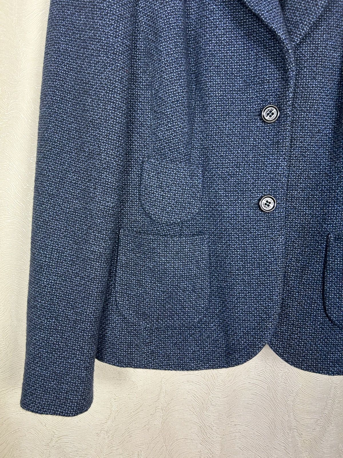 Designer × Schneiders Schneiders Salzburg Womens Navy Wool Tweed Blazer Jacket Size M / US 6-8 / IT 42-44 - 4 Thumbnail