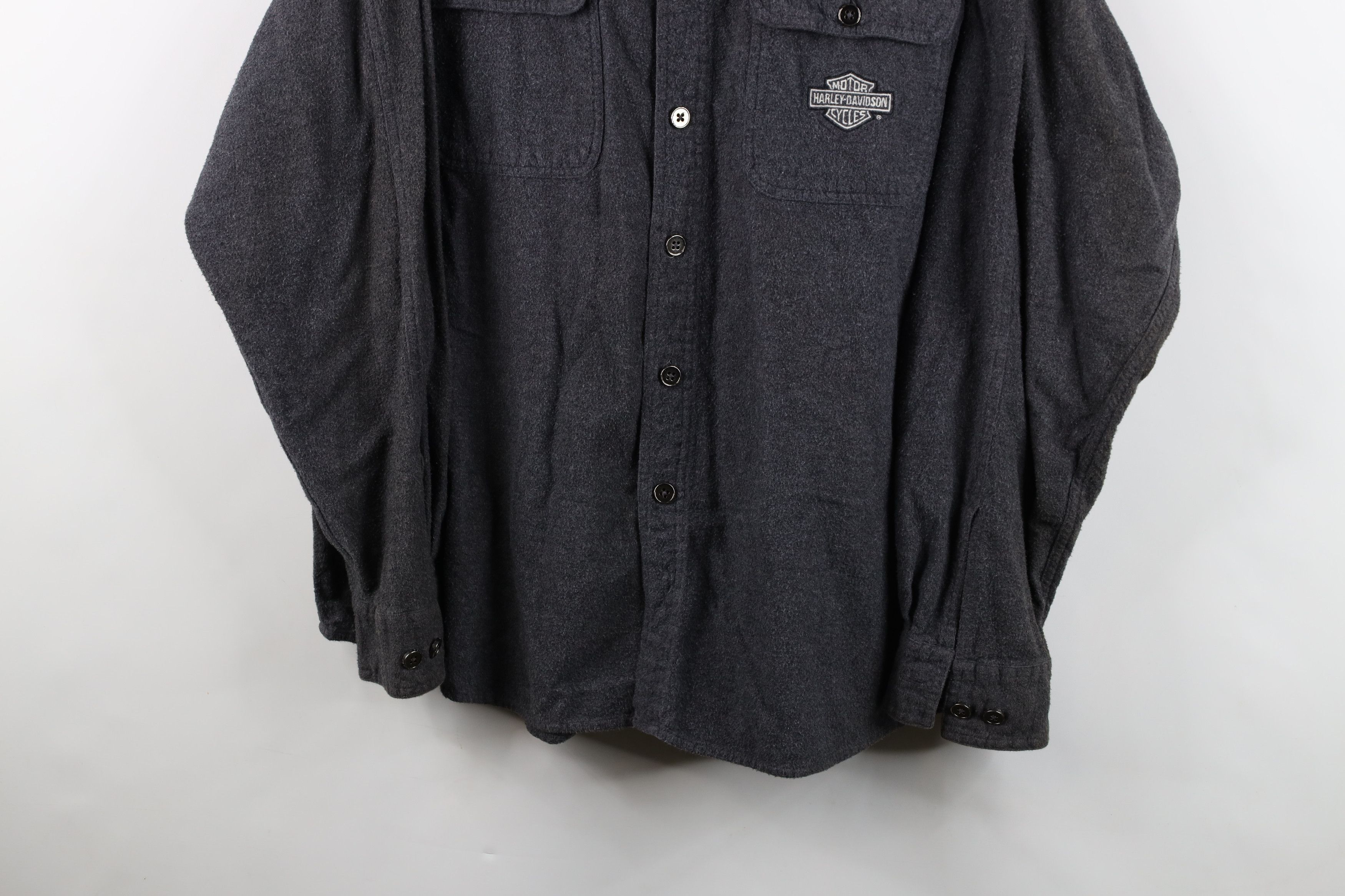 Harley Davidson Vintage 90s Harley Davidson Chamois Cloth Button Shirt Size US XXL / EU 58 / 5 - 3 Thumbnail