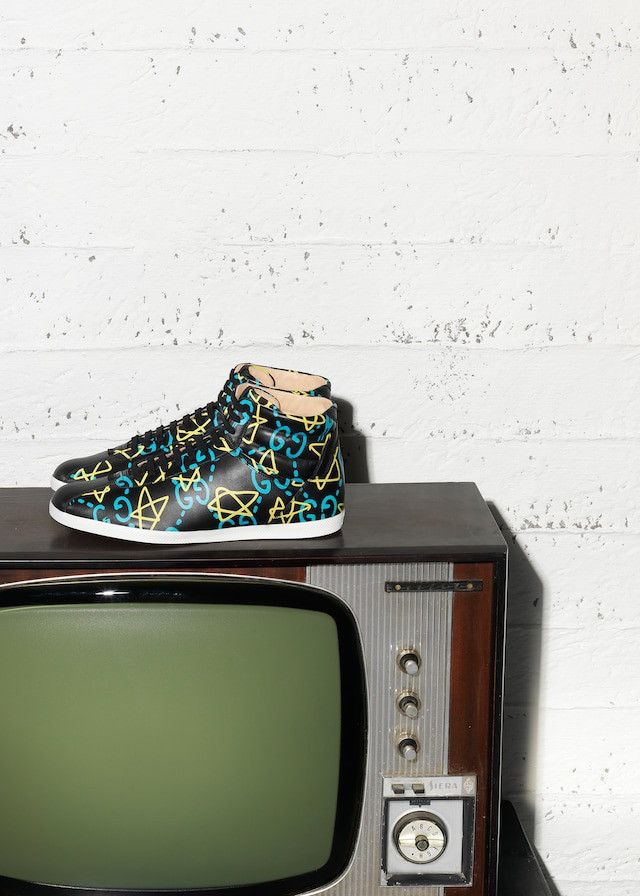 Designer × Gucci Gucci Ace High Top Graffiti Ghost Stars Leather Shoes US 11 Size US 11 / EU 44 - 15 Thumbnail