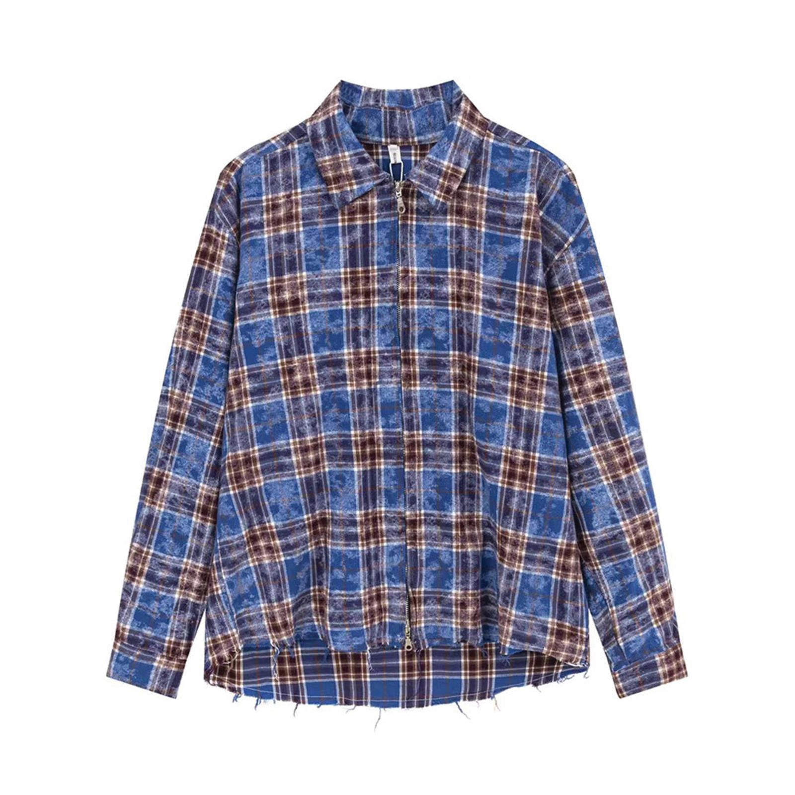 Other Bleached Plaid Zipper Shirt Size US M / EU 48-50 / 2 - 1 Thumbnail