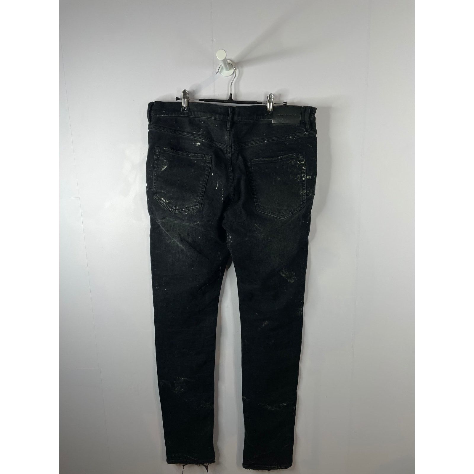Purple Brand Purple Jeans Black Silver Splatter Used 34 Size US 34 / EU 50 - 2 Thumbnail