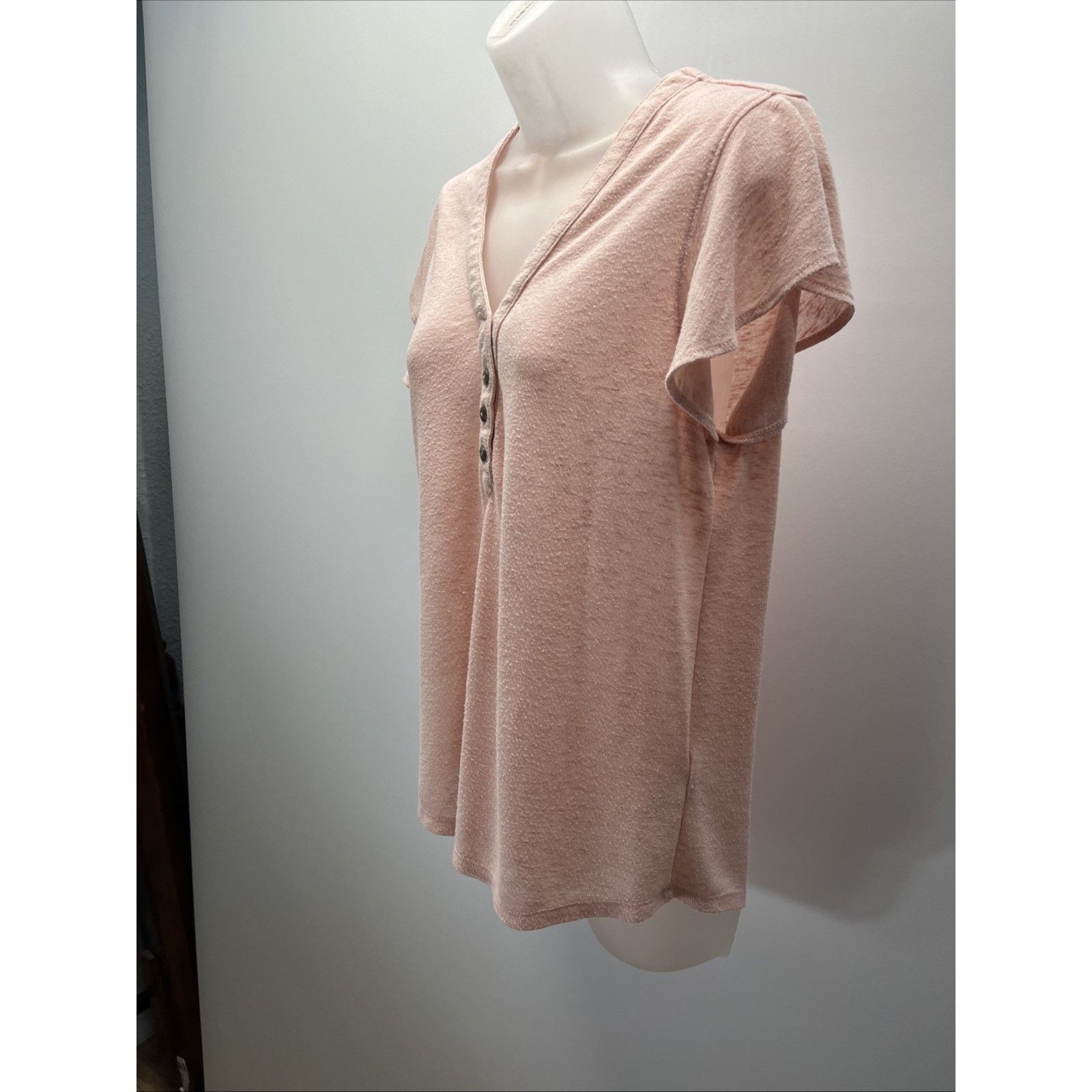 Other Democracy Pink Cap Knit Top Womens Size M Size M / US 6-8 / IT 42-44 - 3 Thumbnail