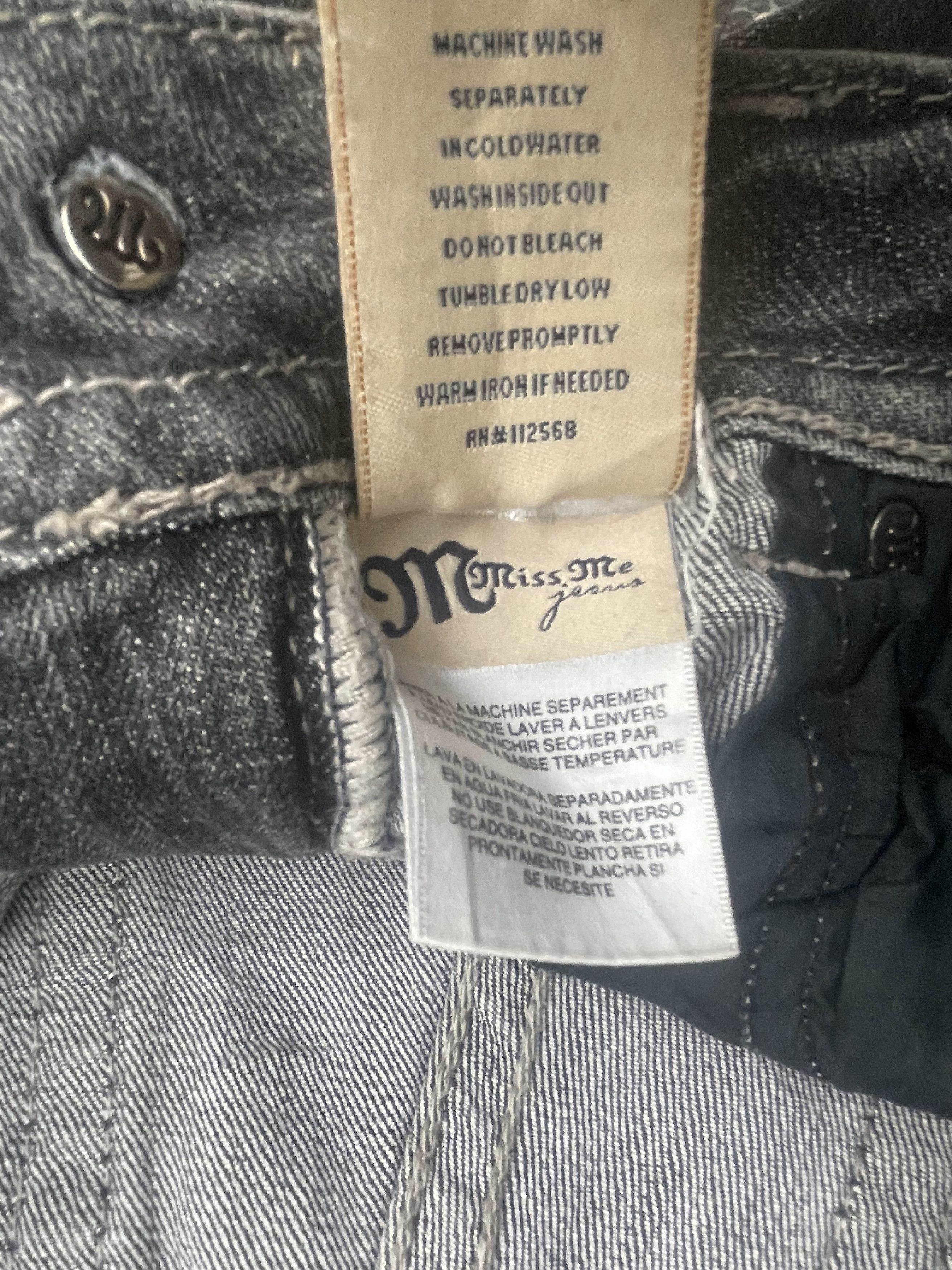 If Six Was Nine Miss Me Skiny Distresed Denim Size 30" / US 8 / IT 44 - 14 Thumbnail