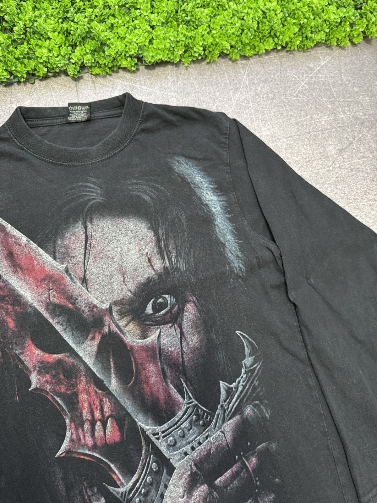 Vintage Vintage 90s Skull Longsleeve Spiral Y2K Affliction Style Size US M / EU 48-50 / 2 - 12 Thumbnail