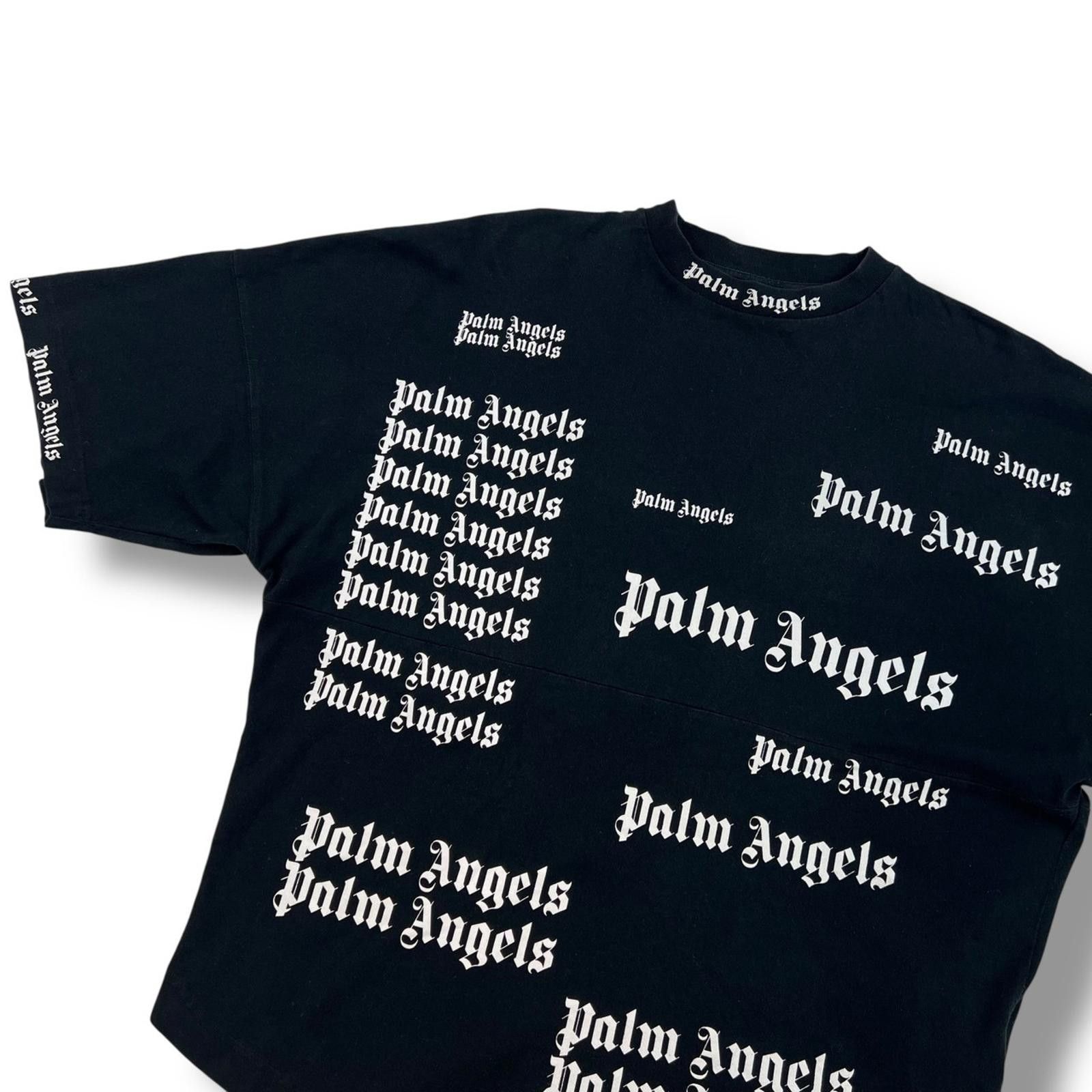 Palm Angels Palm Angels Multi Logo Black T-Shirt Size US M / EU 48-50 / 2 - 1 Thumbnail
