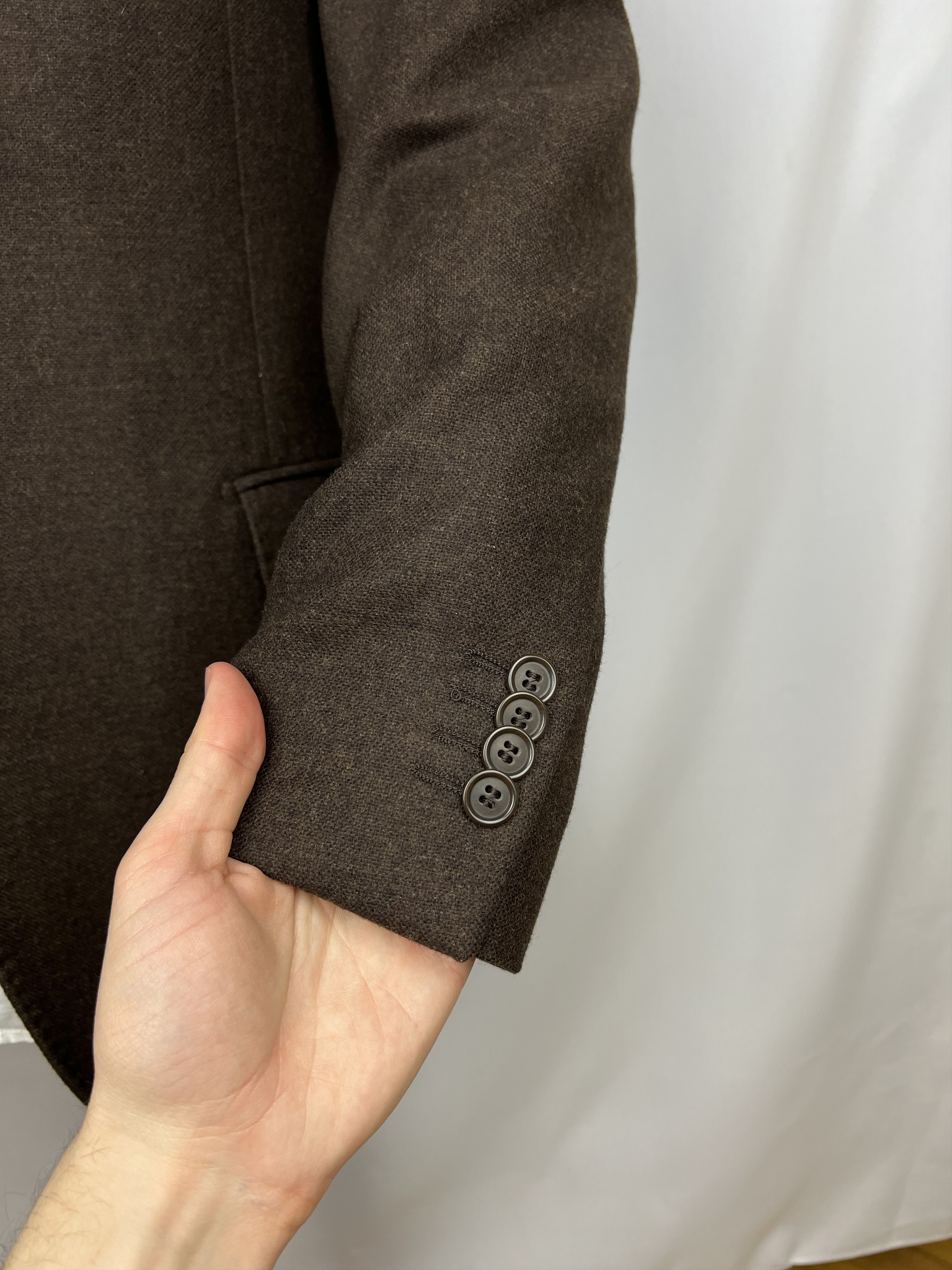 Boggi x Vitale Barberis Solid Soft Wool Half-Lined Sport Coat Size 42R - 8 Thumbnail
