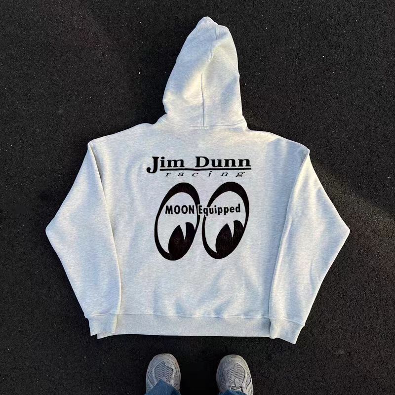 Japanese Brand Vintage Eyes Creative Print Loose XL Hooded Sweatshirt Size US XL / EU 56 / 4 - 3 Thumbnail