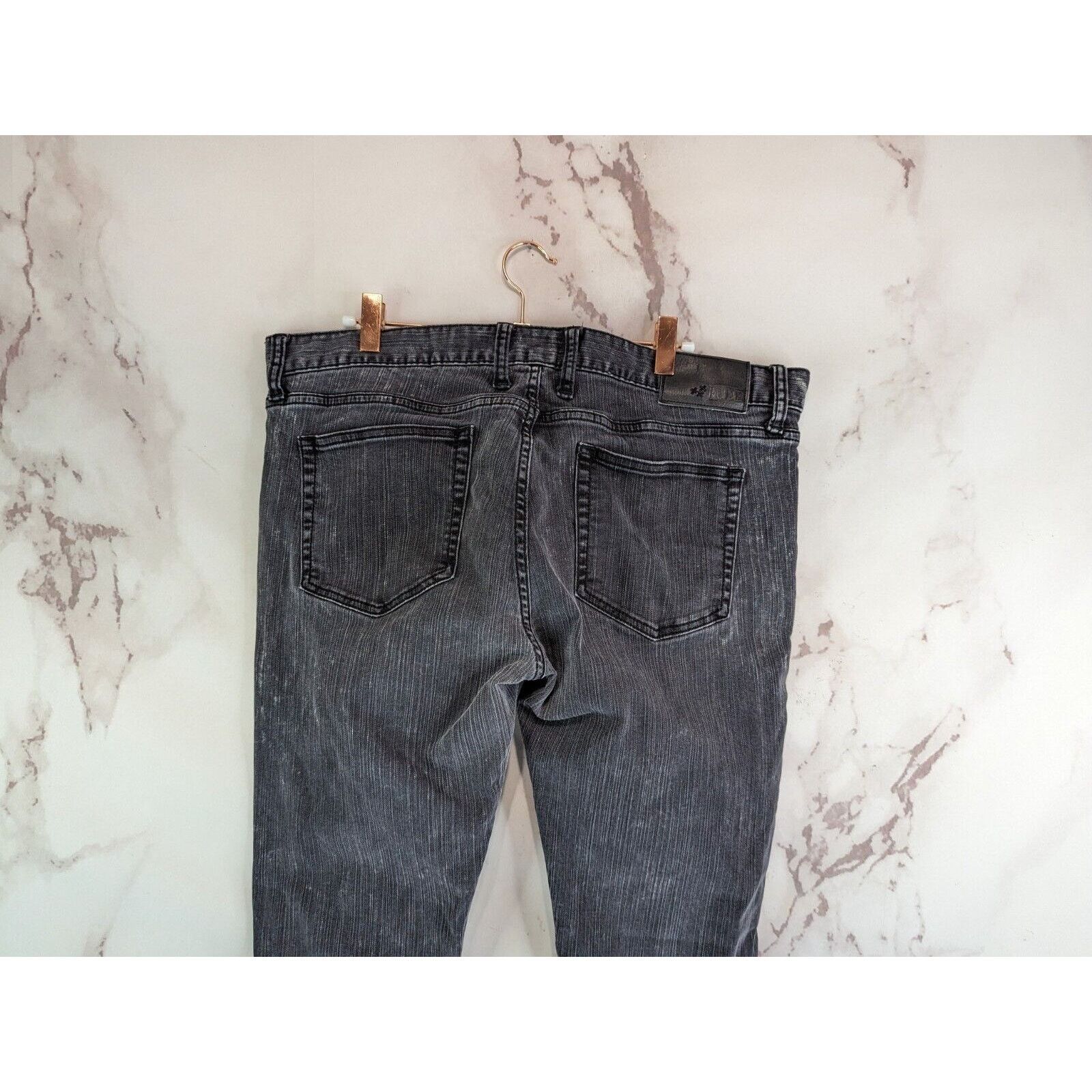 Rude Rude Jeans Mens 36 x 30 Gray Super Skinny Denim Acid Wash Size US 36 / EU 52 - 7 Thumbnail