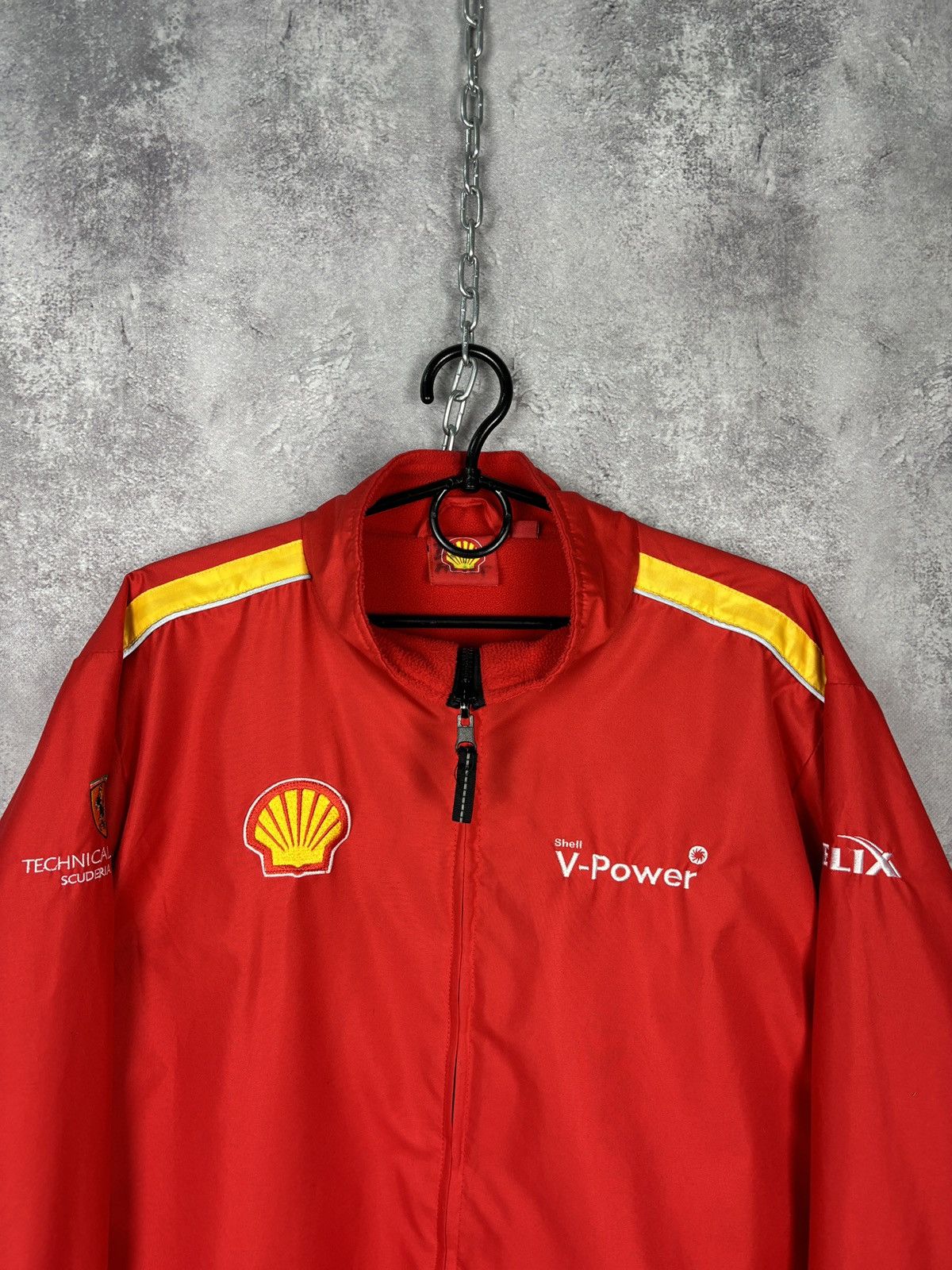 Ferrari × Vintage Shell Ferrari V-Power Fleece Lined Jacket Red Size US L / EU 52-54 / 3 - 2 Thumbnail