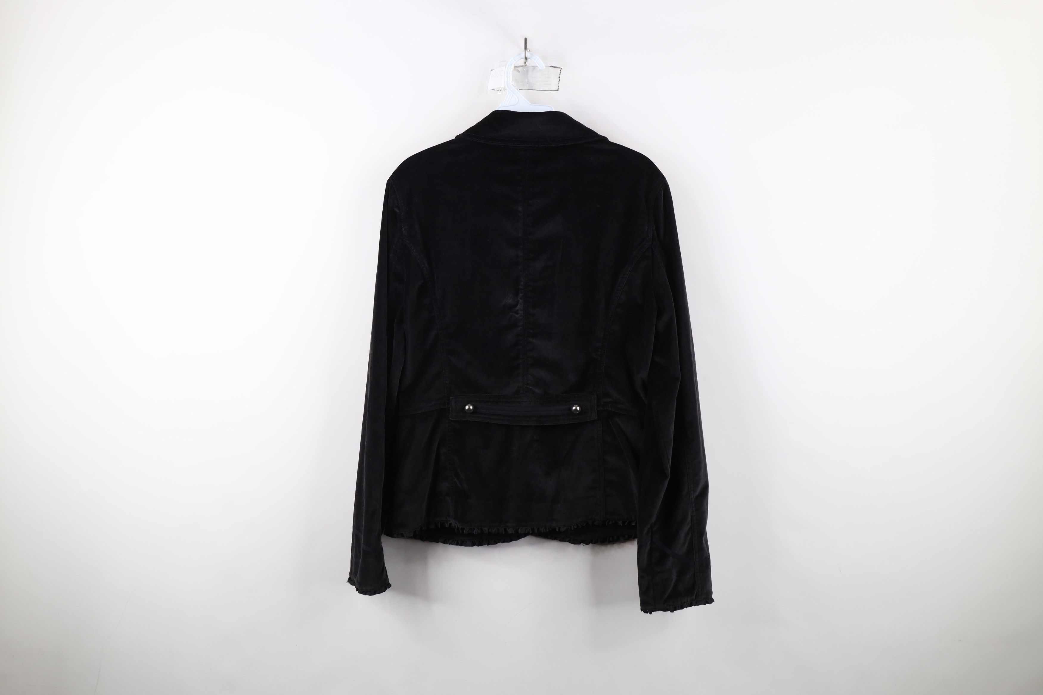 Vintage × White House Black Market White House Black Market Trim Velour Military Blazer Jacket Size L / US 10 / IT 46 - 12 Thumbnail