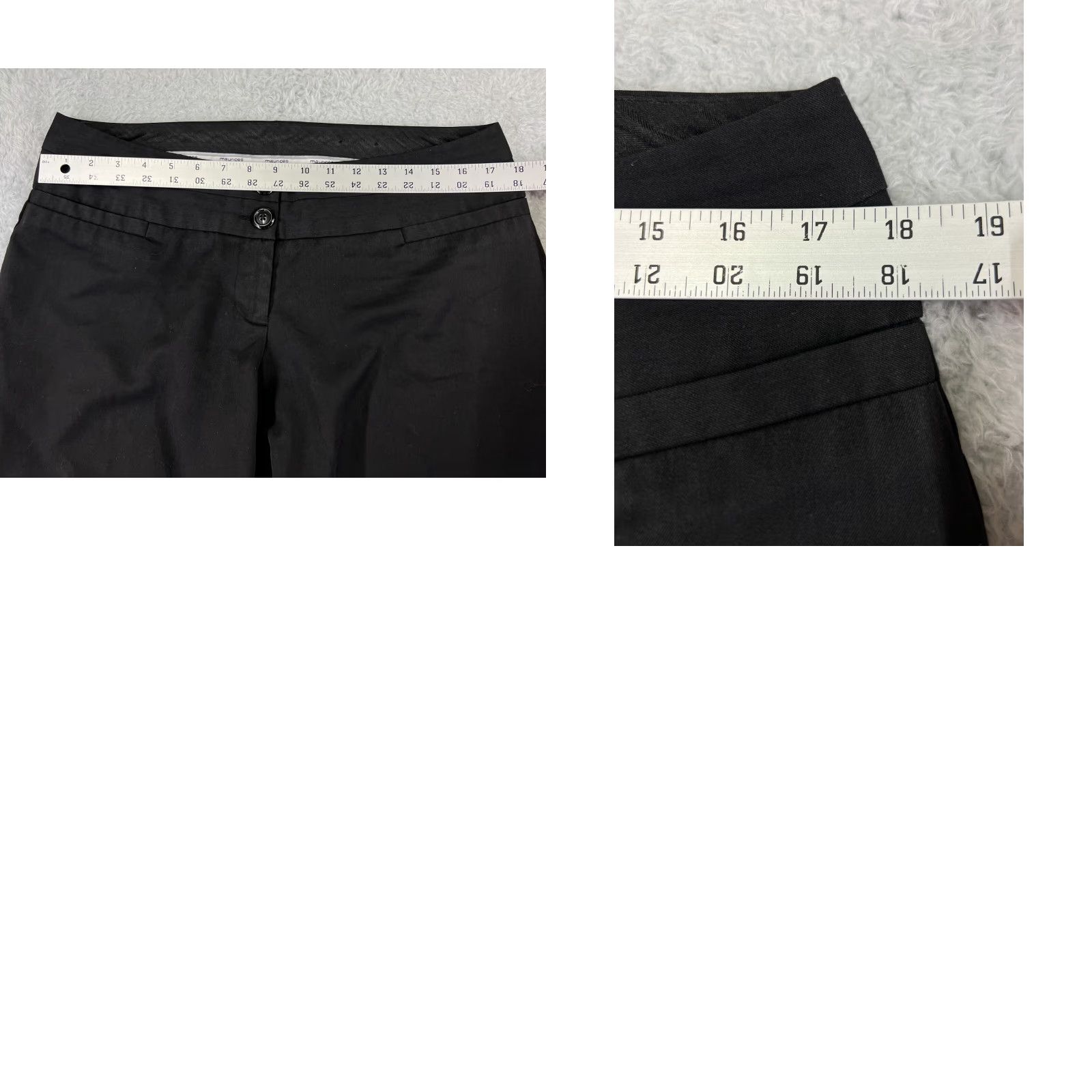 Zara Zara Pants Womens 32 Black Stretch Pockets Chino Straight Regular Cotton Blend Twill Button Zip Front Size 24" / US 00 / IT 34 - 9 Thumbnail