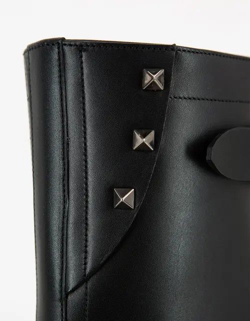 Valentino Valentino Garavani Black Leather Rockstud Boots Size US 8 / EU 41 - 4 Thumbnail