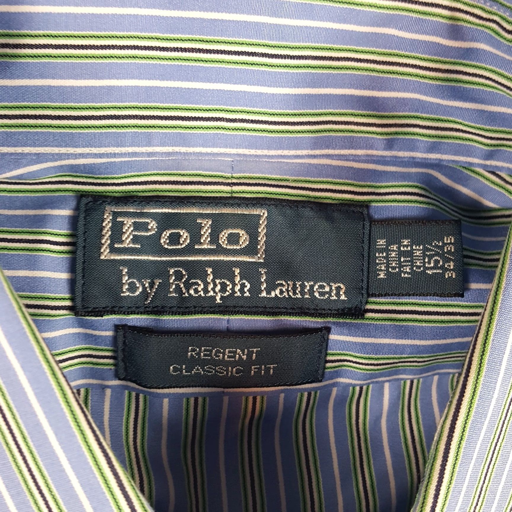 Ralph Lauren VINTAGE Ralph Lauren Preppy Striped Button Down Shirt M Blue Long Sleeve Pony Logo Classic 90s Mens Size US M / EU 48-50 / 2 - 5 Thumbnail