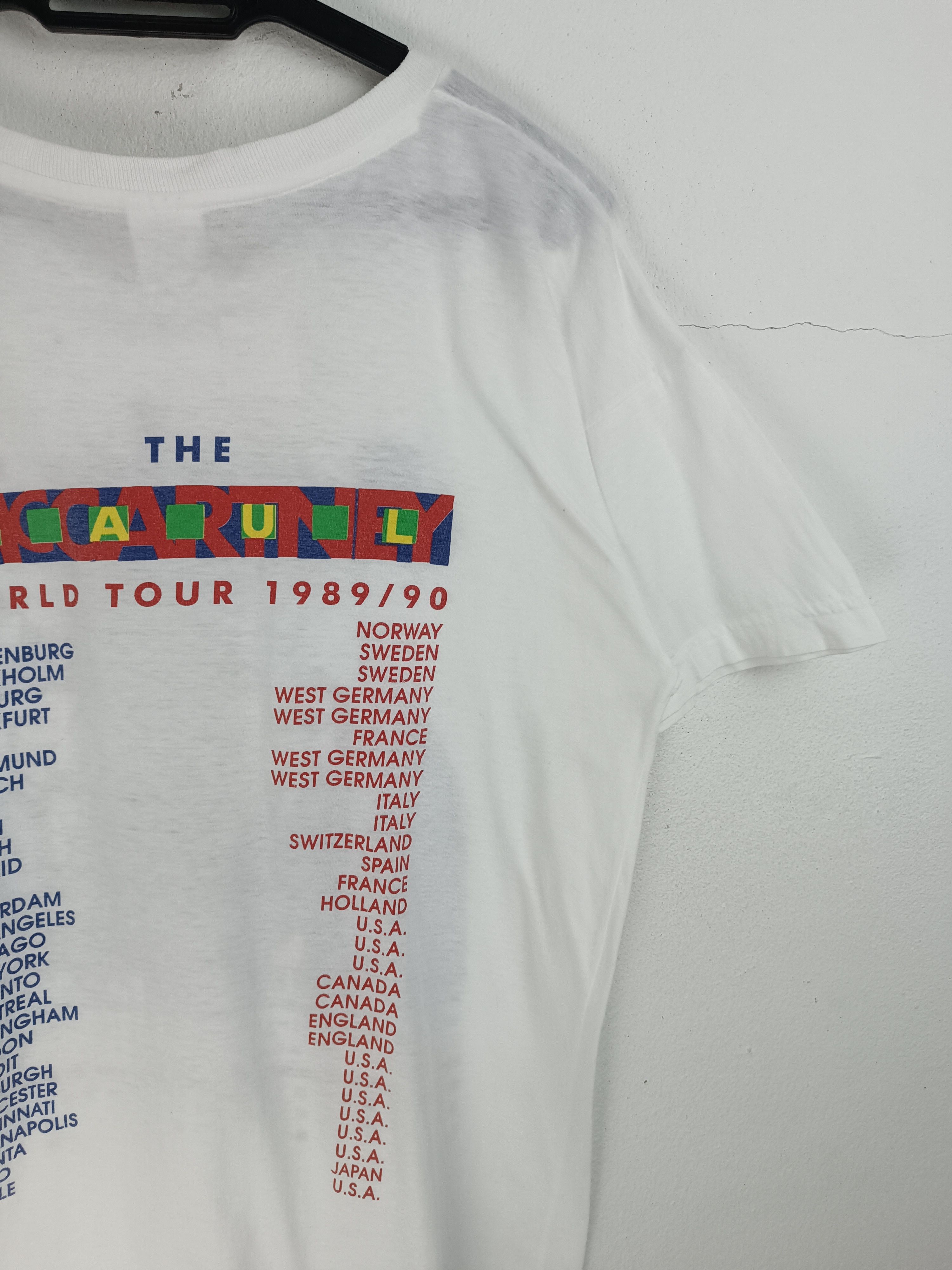 Band Tees VINTAGE 90'S THE PAUL MCCARTNEY WORLD TOUR TEE beatles who Size US M / EU 48-50 / 2 - 15 Thumbnail