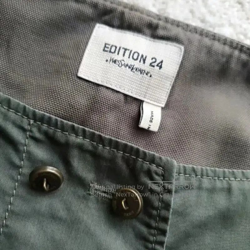 Yves Saint Laurent YSL Military Green Cotton Women's Jacket . Size S / US 4 / IT 40 - 3 Thumbnail