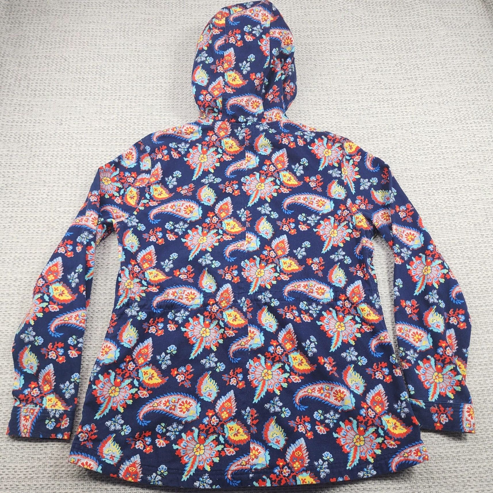 Levi's VINTAGE Levis Jacket Womens Large Blue Paisley Floral Hooded Utility Zip Front Size L / US 10 / IT 46 - 5 Thumbnail