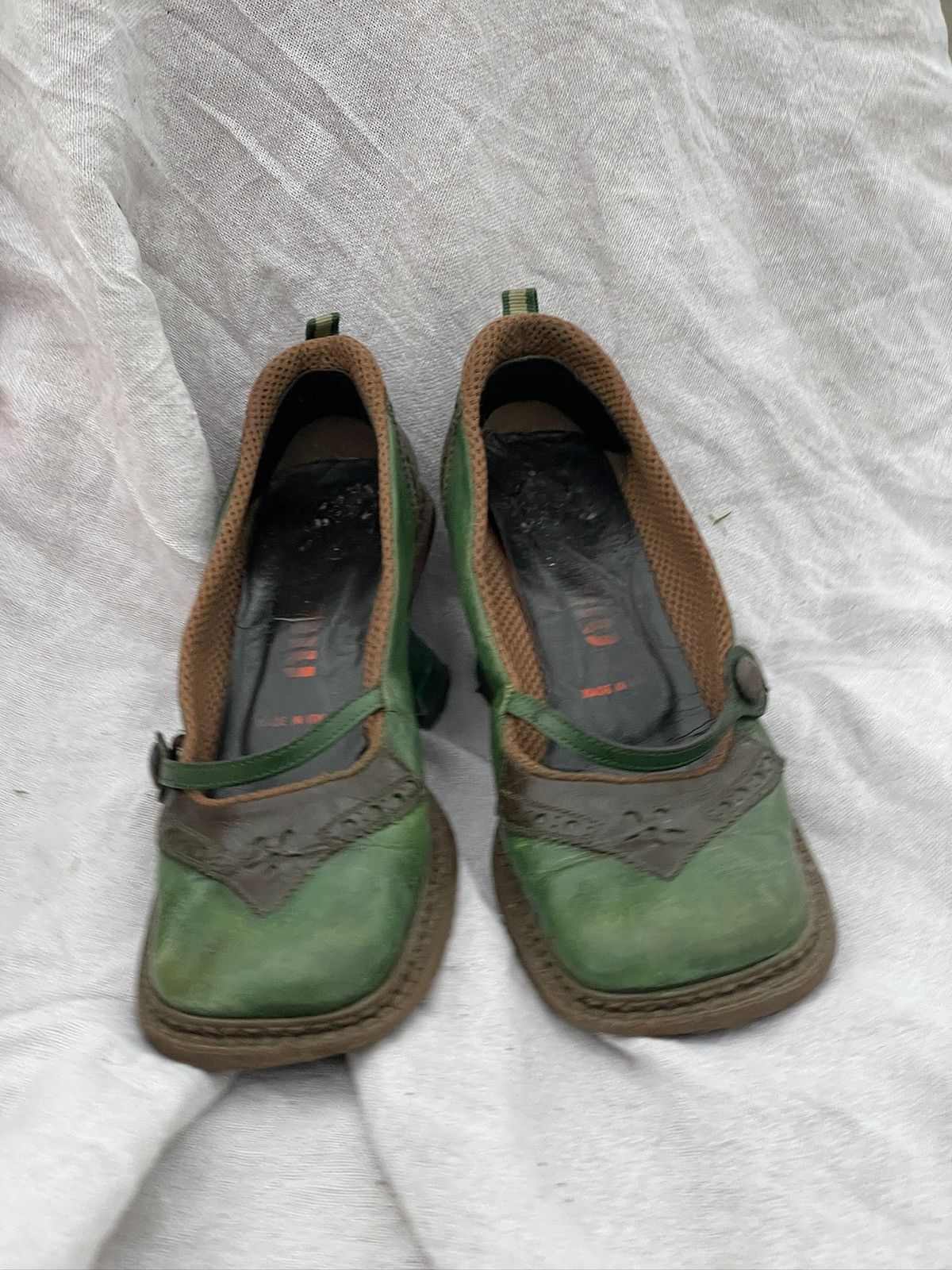 Miu Miu Miu miu fw1999 green and brown kitten heels Size US 9 / IT 39 - 4 Thumbnail