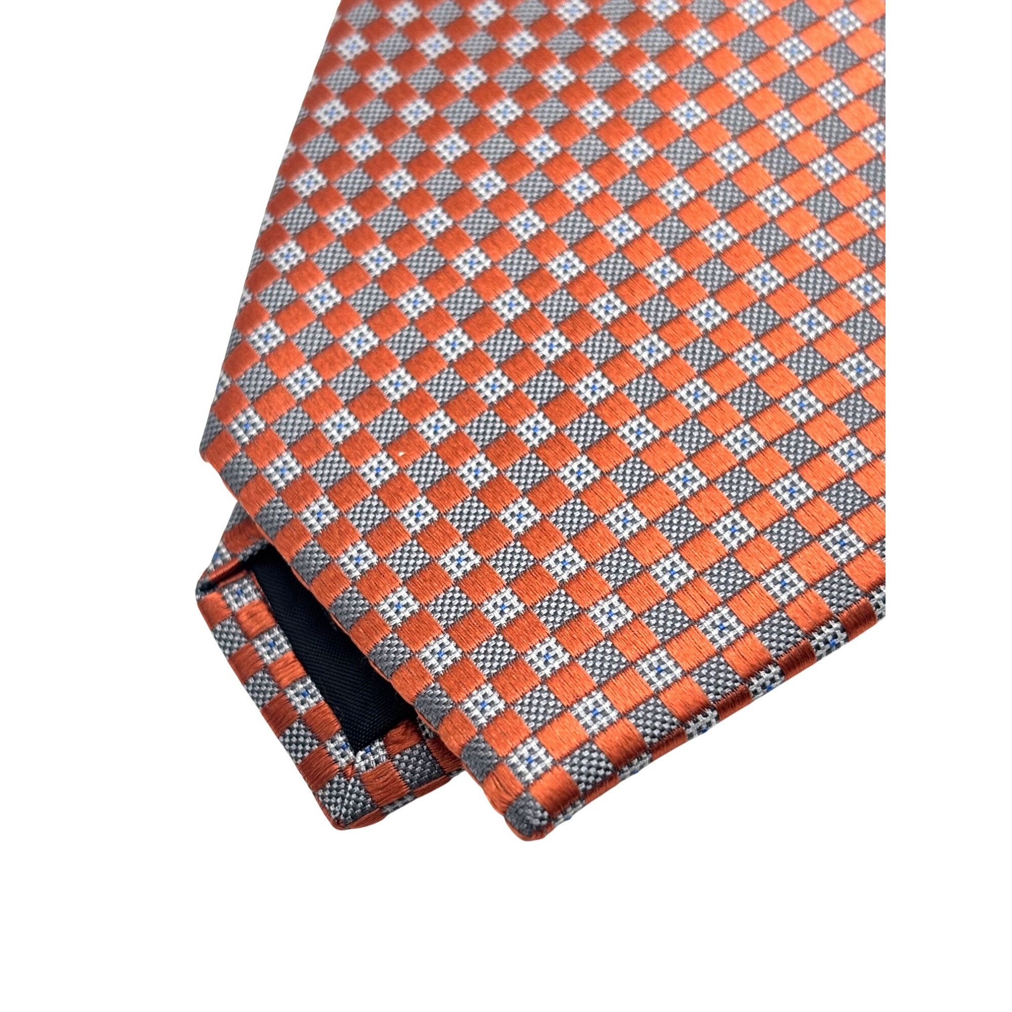 Perry Ellis Perry Ellis Portfolio Classic Length necktie, Coral/Gray, OS Size ONE SIZE - 8 Thumbnail