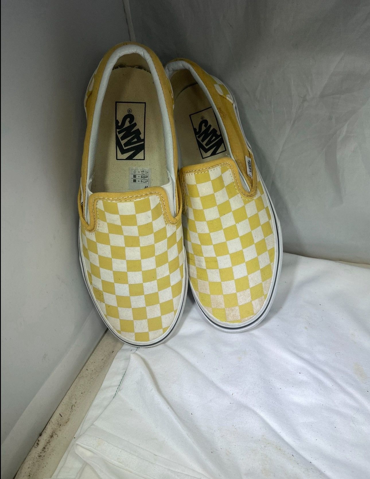 Vans PreOwned Vans Slip-on Checkered Yellow Women's 7 Size US 7 / IT 37 - 6 Thumbnail