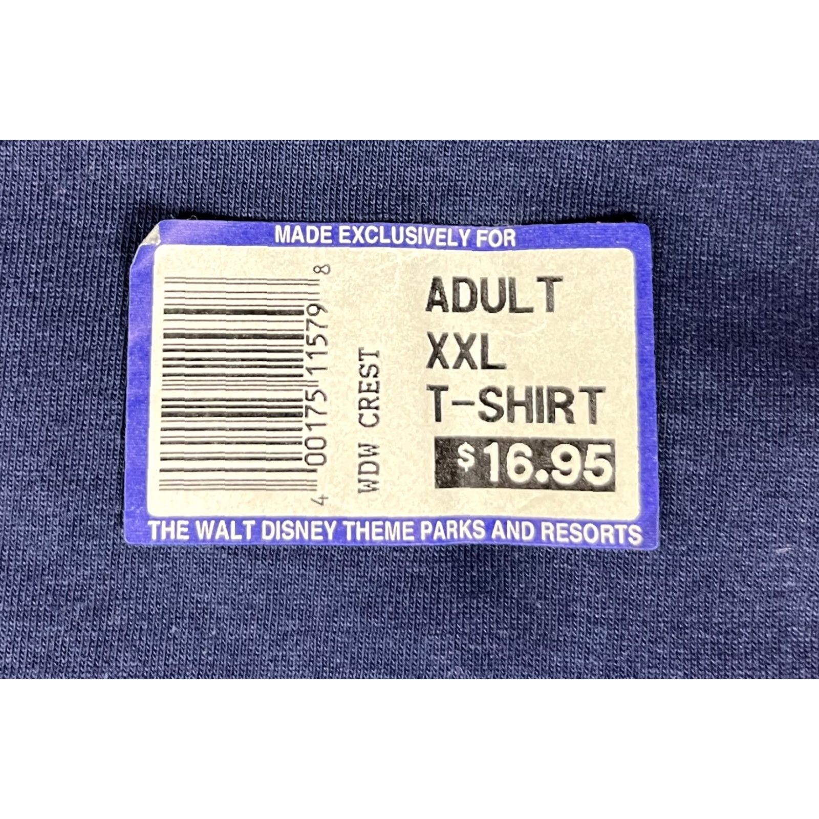 Vintage VINTAGE Disney Designs T-Shirt 2XL Mens Mickey Mouse Disney World Blue Cotton Crew Neck Short Sleeve USA 1990s Cartoon 90s Size US XXL / EU 58 / 5 - 4 Thumbnail