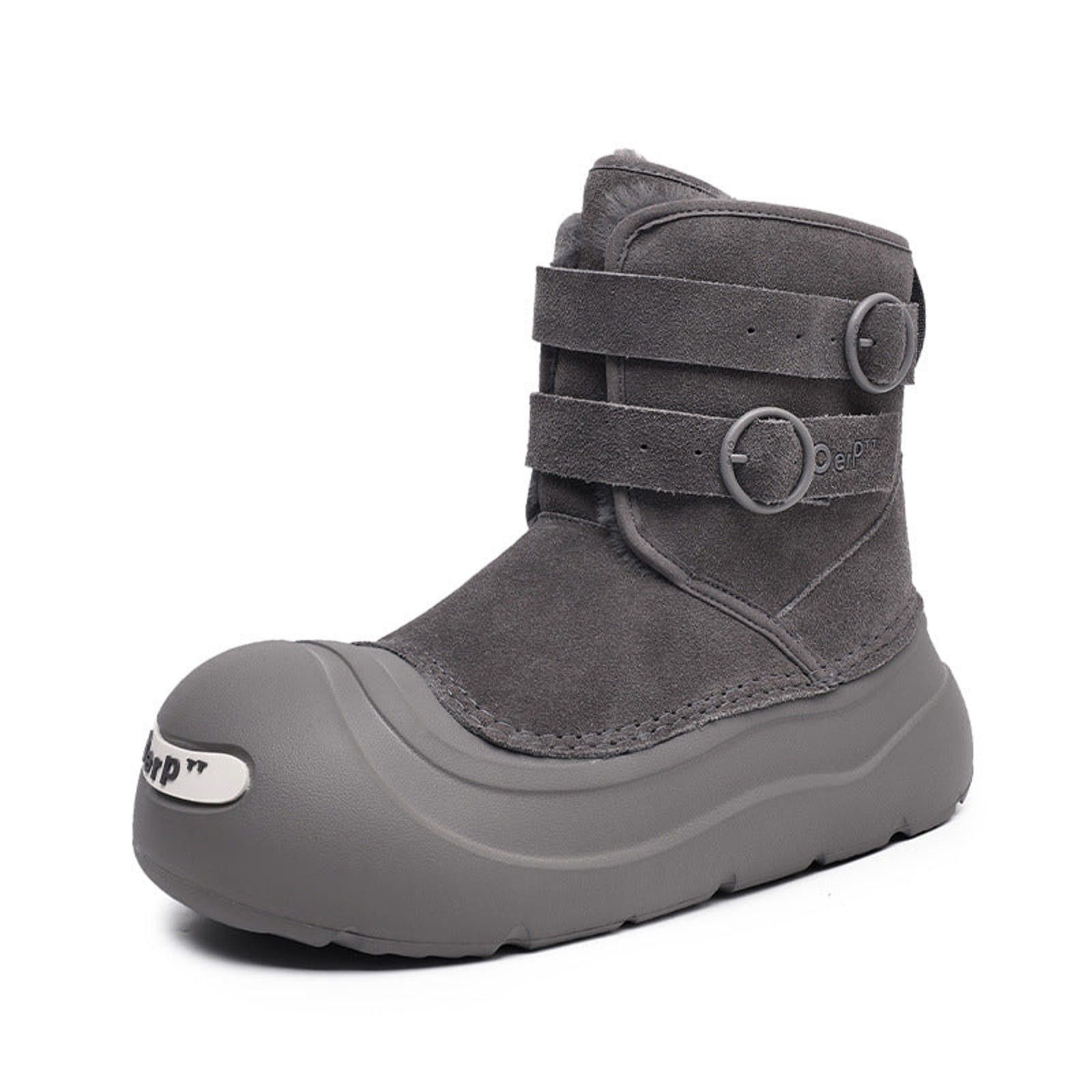 Japanese Brand Thick-Sole Height-Boost Snow Boots | Fleece-Lined Boots Size US 9 / EU 42 - 5 Thumbnail