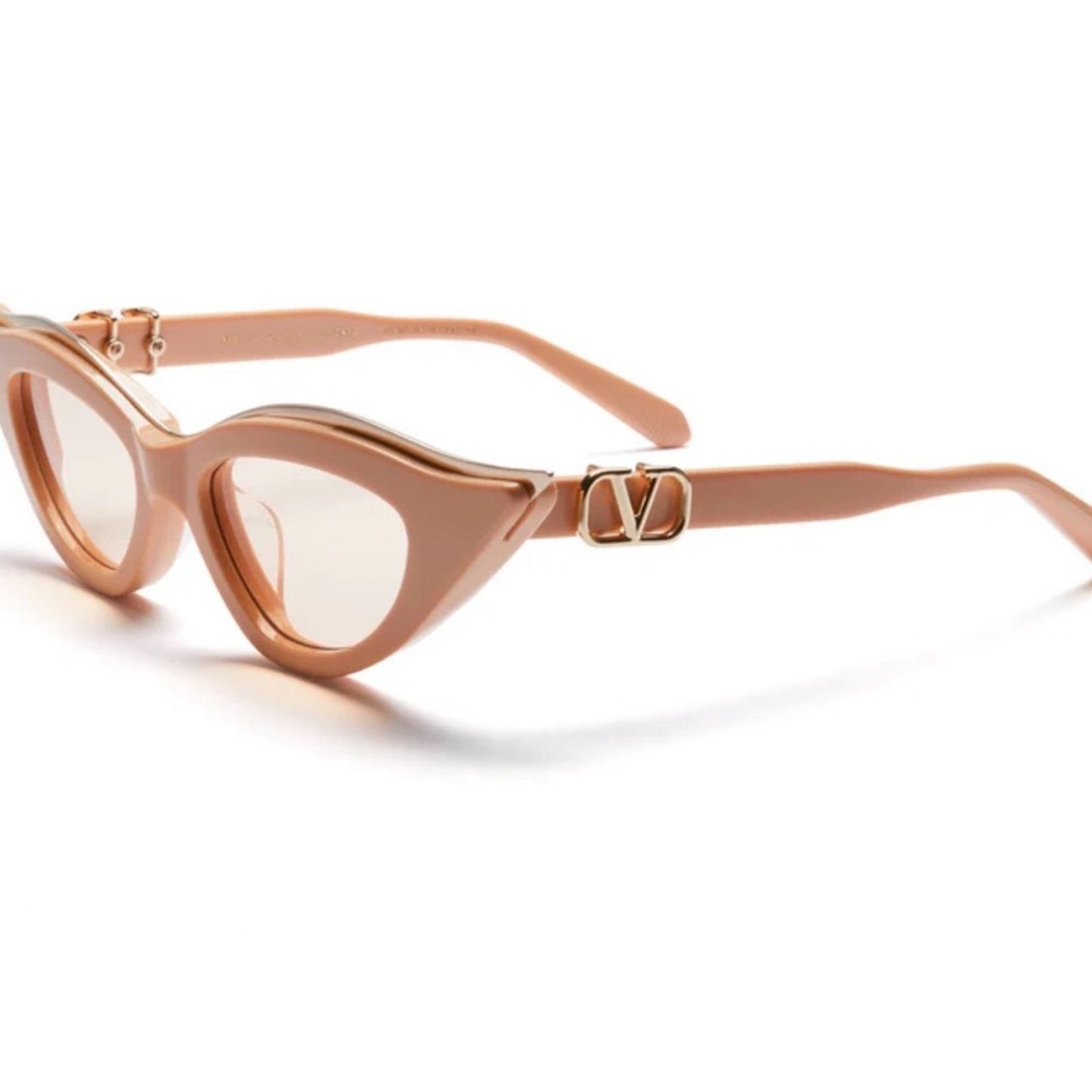 Valentino New! Valentino VLS 114C Stylish Beige Sunglasses, Authentic Size ONE SIZE - 2 Thumbnail